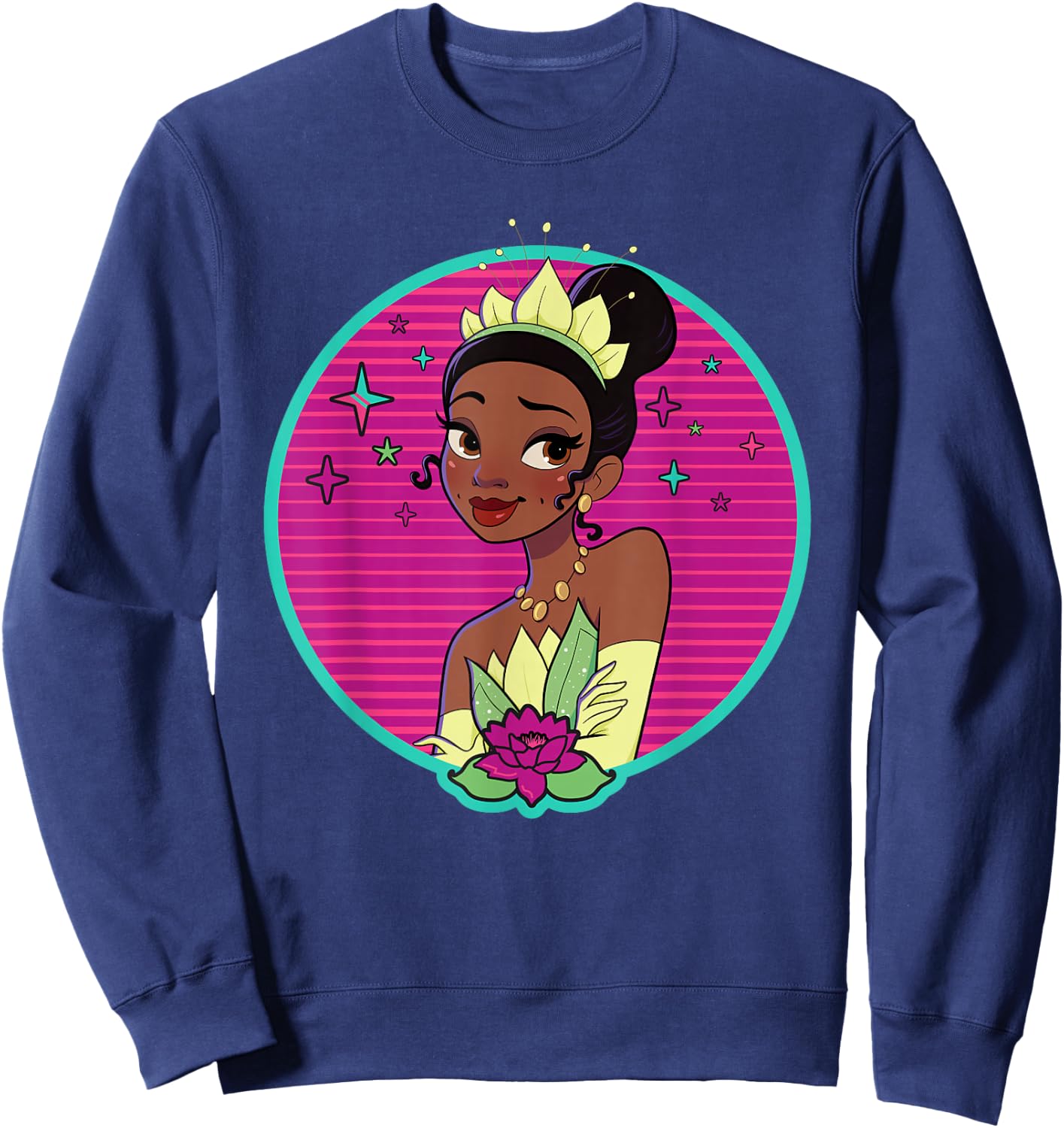 Disney Princess Tiana 80s Glamour Portrait Sweatshirt - Sweatshirt | Navy