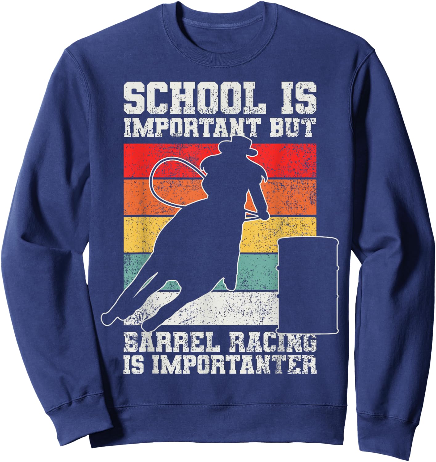 Barrel Racing Barrel Racer Horse Riding Sweatshirt - Sweatshirt | Navy