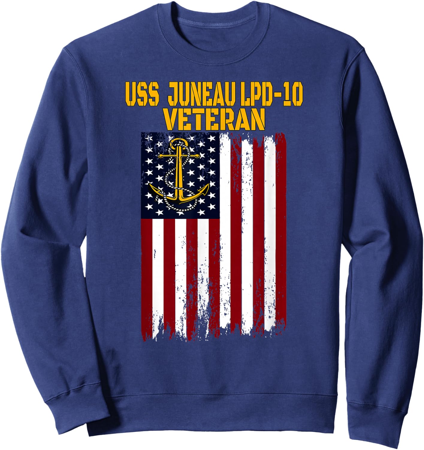 USS Juneau LPD-10 Amphibious Transport Docks Veterans Day Sweatshirt - Sweatshirt | Navy