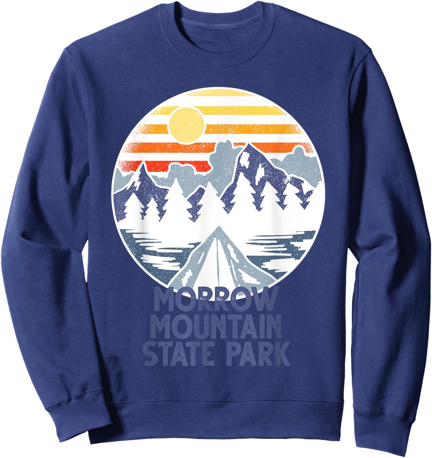 Morrow Mountain State Park, North Carolina Camping Sweatshirt - Sweatshirt | Navy