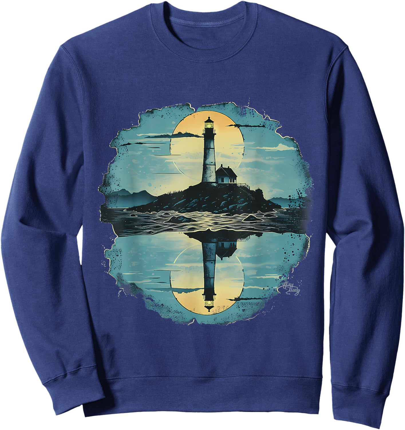 Light House Seaside House Sailing Sea Beach Lighthouse Sweatshirt - Sweatshirt | Navy