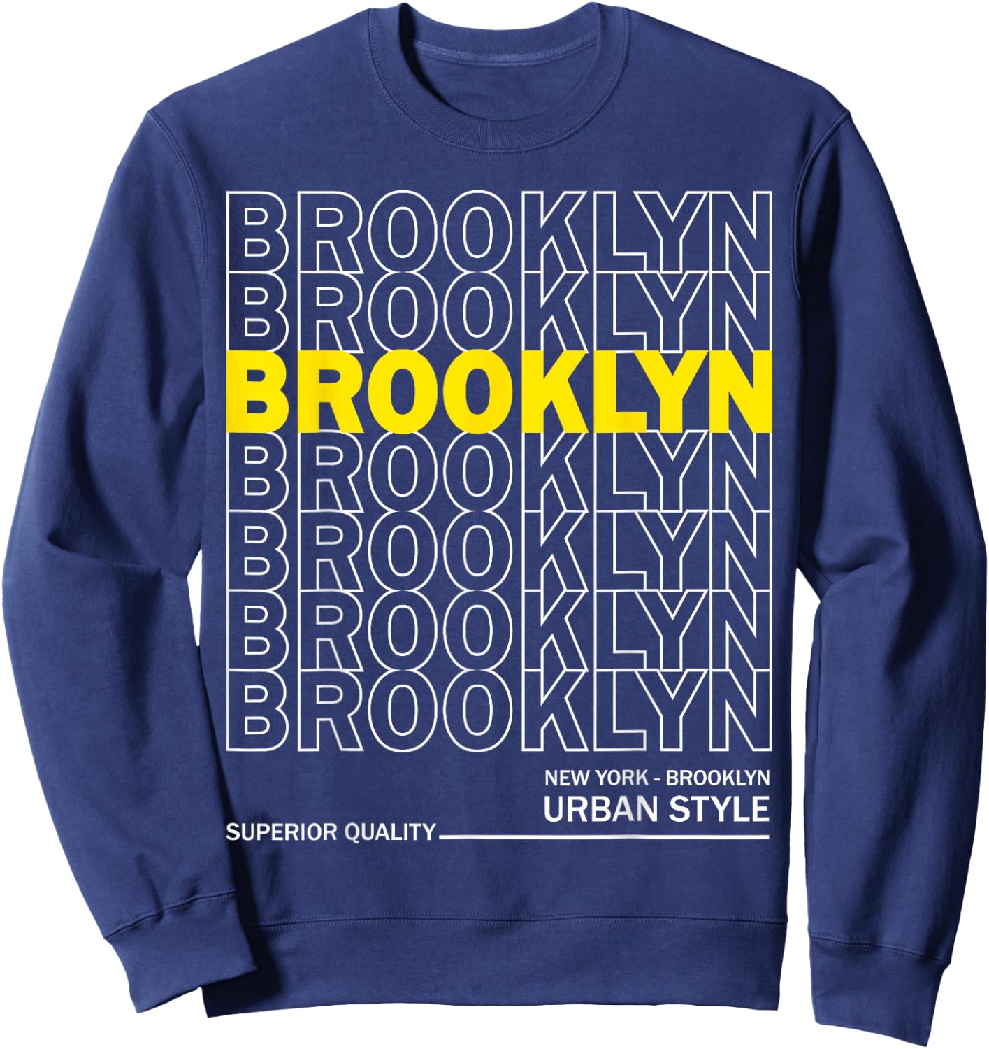 Brooklyn New York Urban Style Sweatshirt - Sweatshirt | Navy