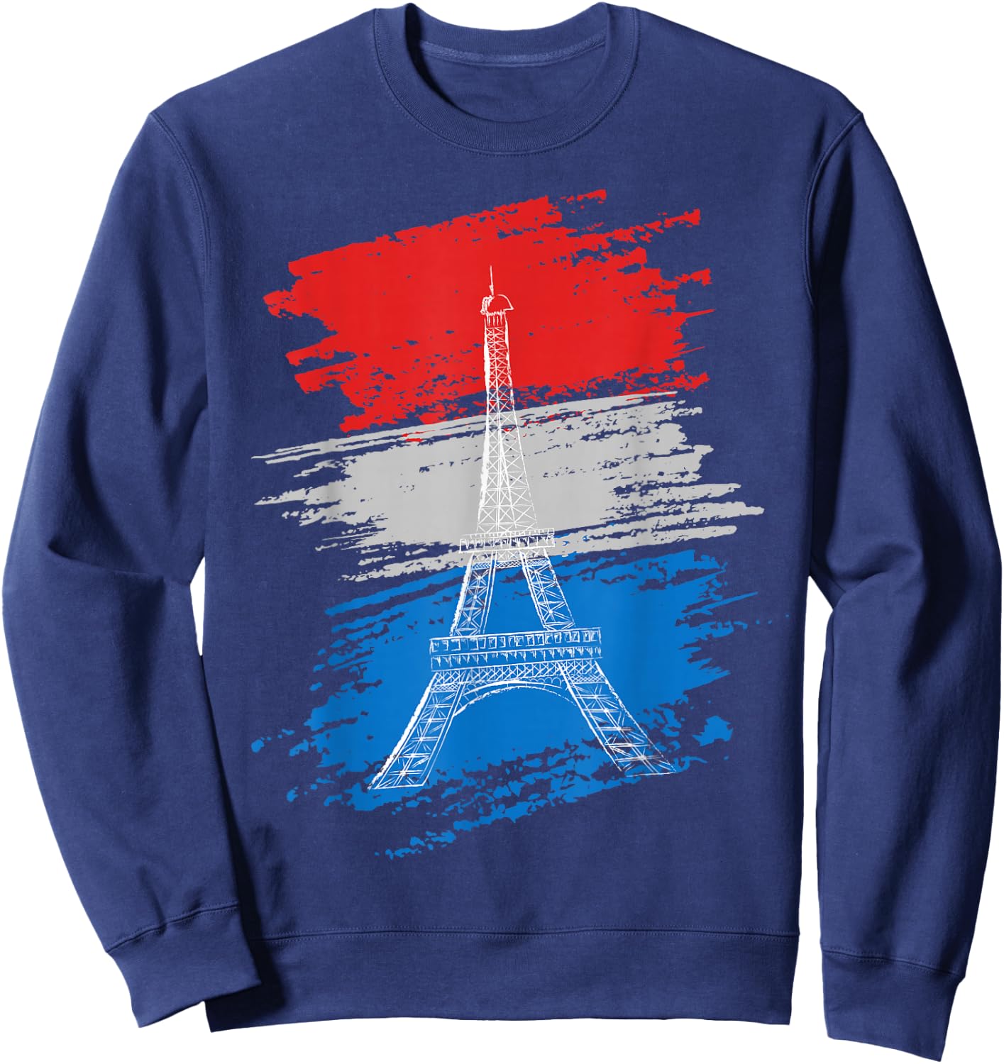 Eiffel Tower Paris Family Vacation Retro Men Women Sweatshirt - Sweatshirt | Navy