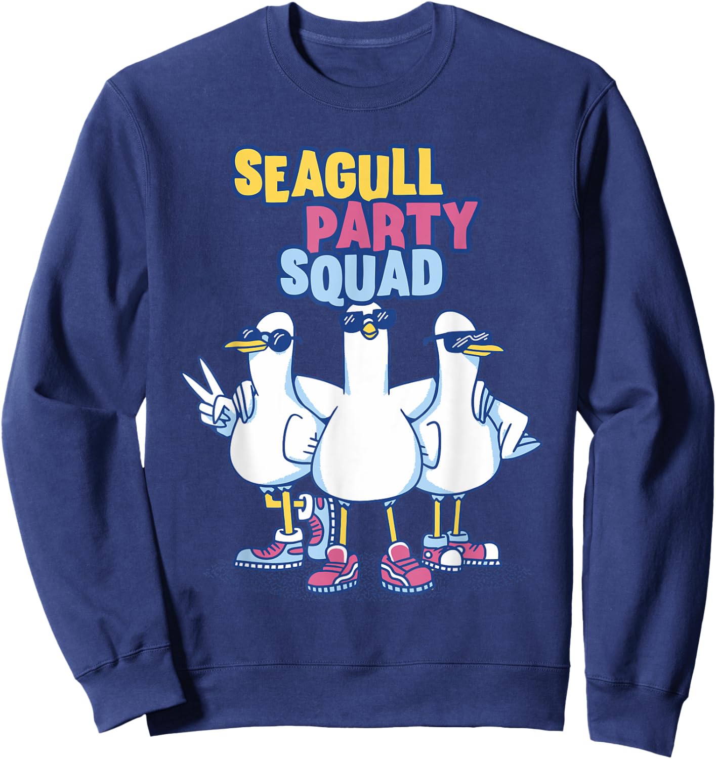 Seagull Party Squad Dancing Gull Squad Team Seagull Lover Sweatshirt - Sweatshirt | Navy