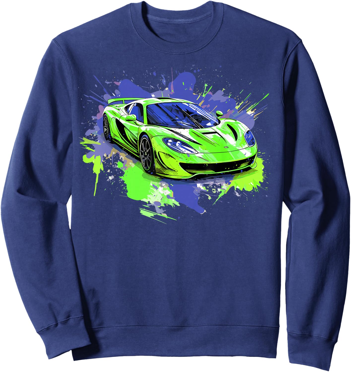 Exotic Concept Supercar Sports Car Luxury Hypercar Graphic Sweatshirt - Sweatshirt | Navy