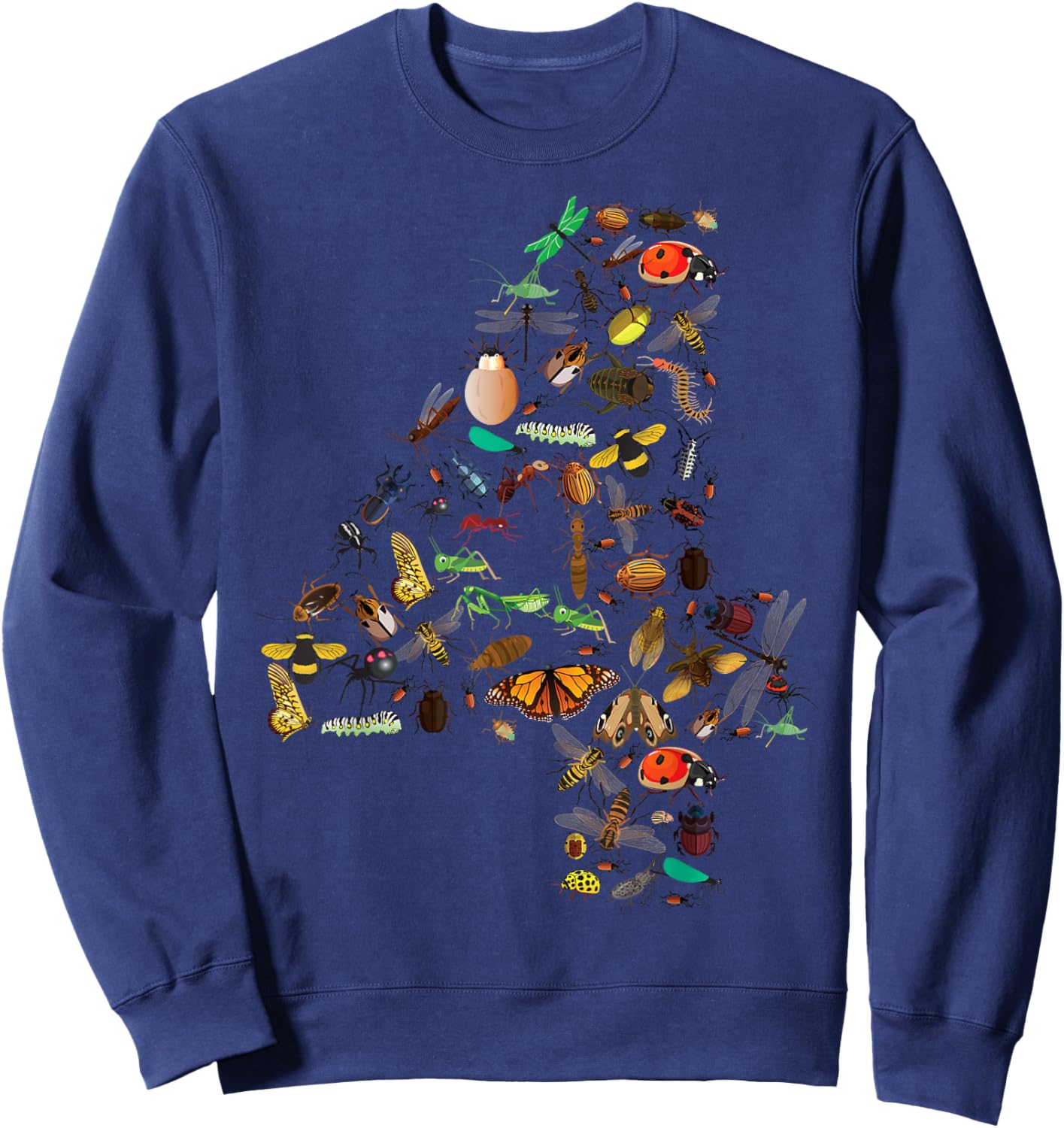 Funny Bugs 4th Birthday Gift | Cute 4 Years Old Boy Girl Kid Sweatshirt - Sweatshirt | Navy
