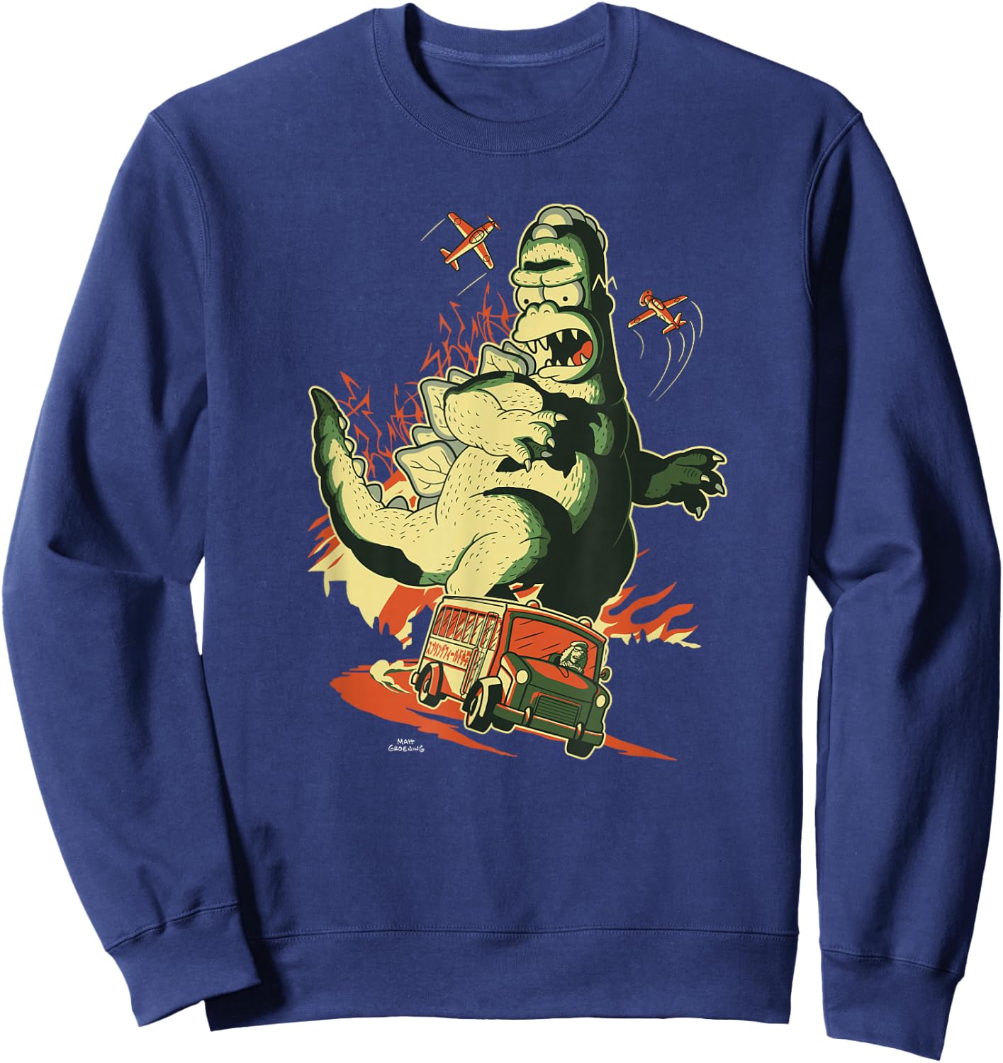 The Simpsons: Treehouse of Horror Halloween Angry Homerzilla Sweatshirt - Sweatshirt | Navy