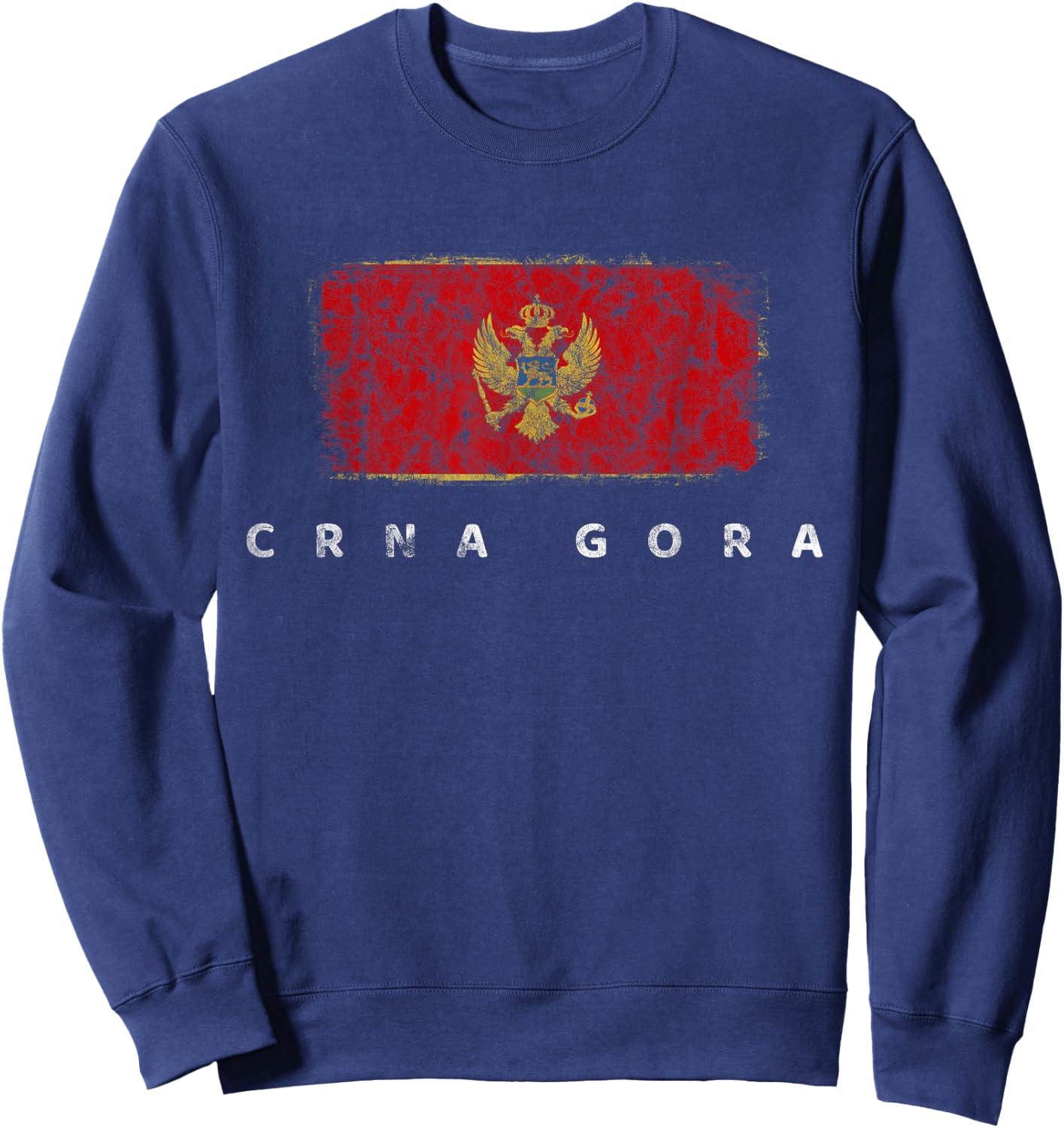 Crna Gora Montenegro Flag Montenegrin Pride Balkans Europe Sweatshirt - Sweatshirt | Navy