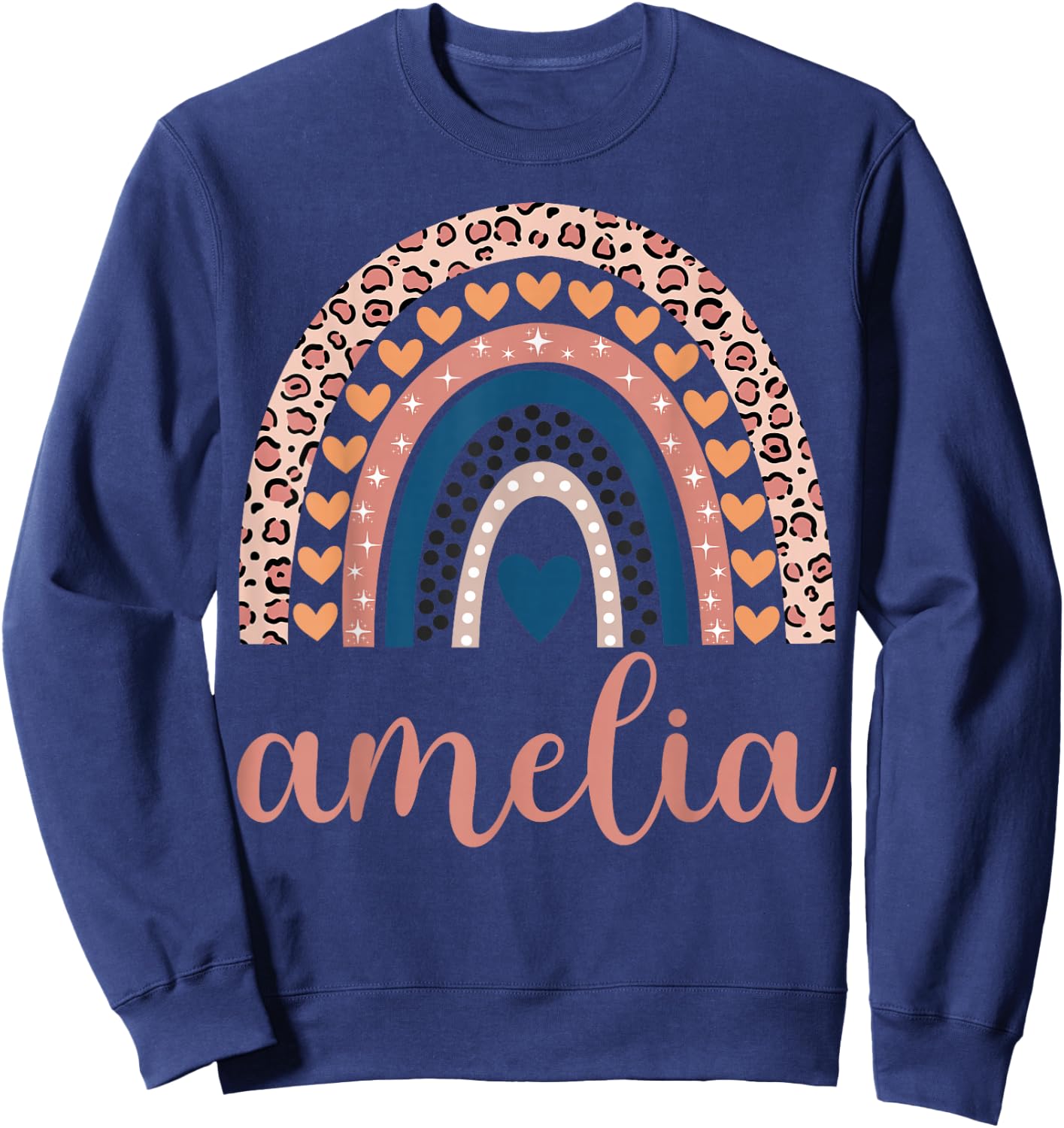 Amelia Amelia Name Birthday Shirt Gift Sweatshirt - Sweatshirt | Navy
