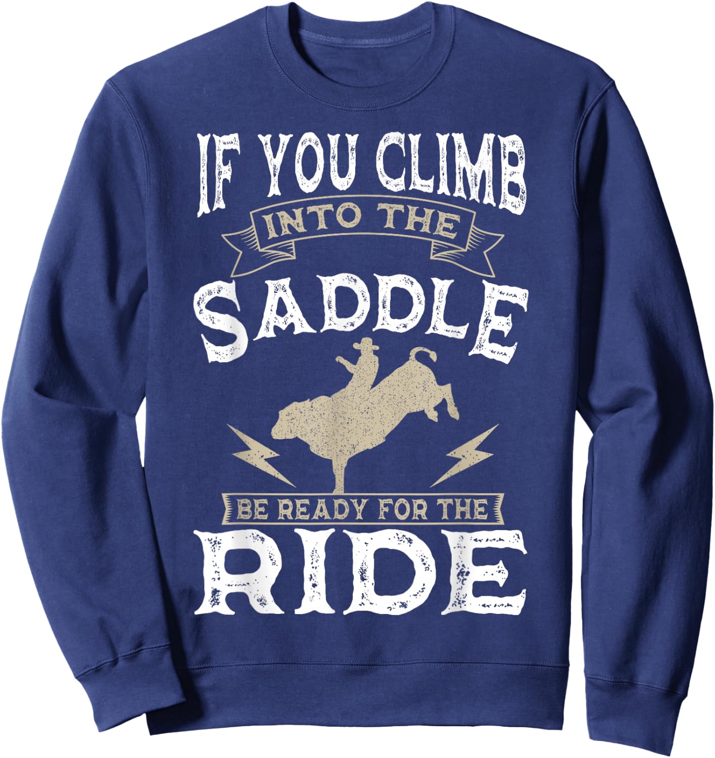 Bull Riding Rodeo Sport Cowboy Bull Rider Sweatshirt - Sweatshirt | Navy