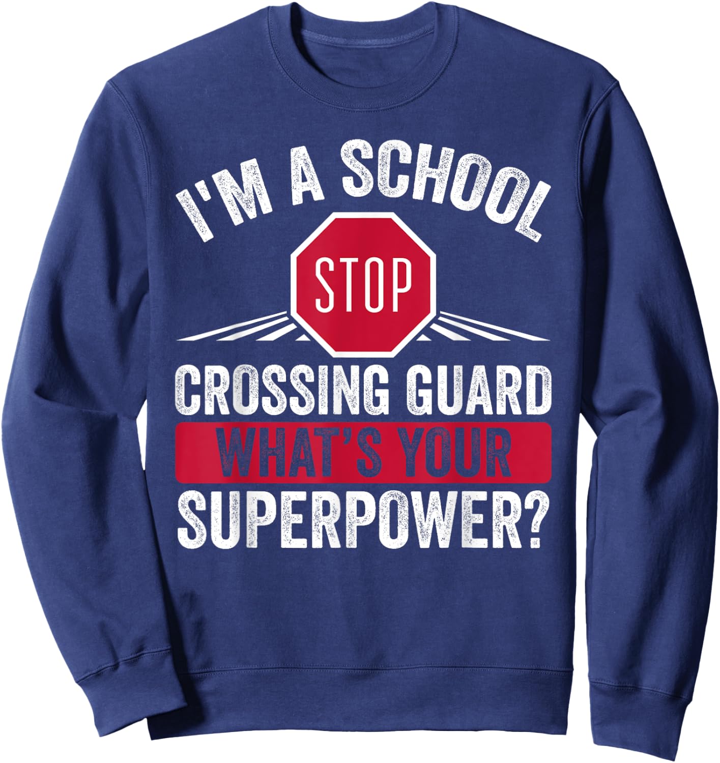 School Crossing Guard – Kids Crossing Guard Traffic Manager Sweatshirt - Sweatshirt | Navy