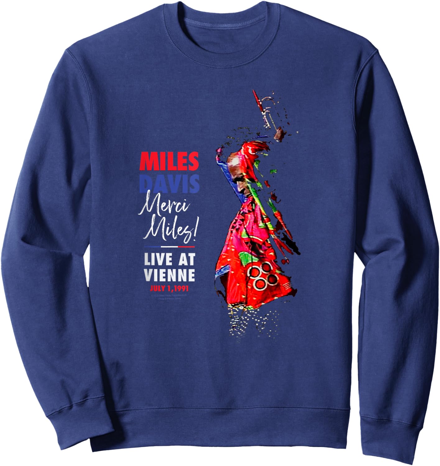Miles Davis Merci Miles! Sweatshirt - Sweatshirt | Navy