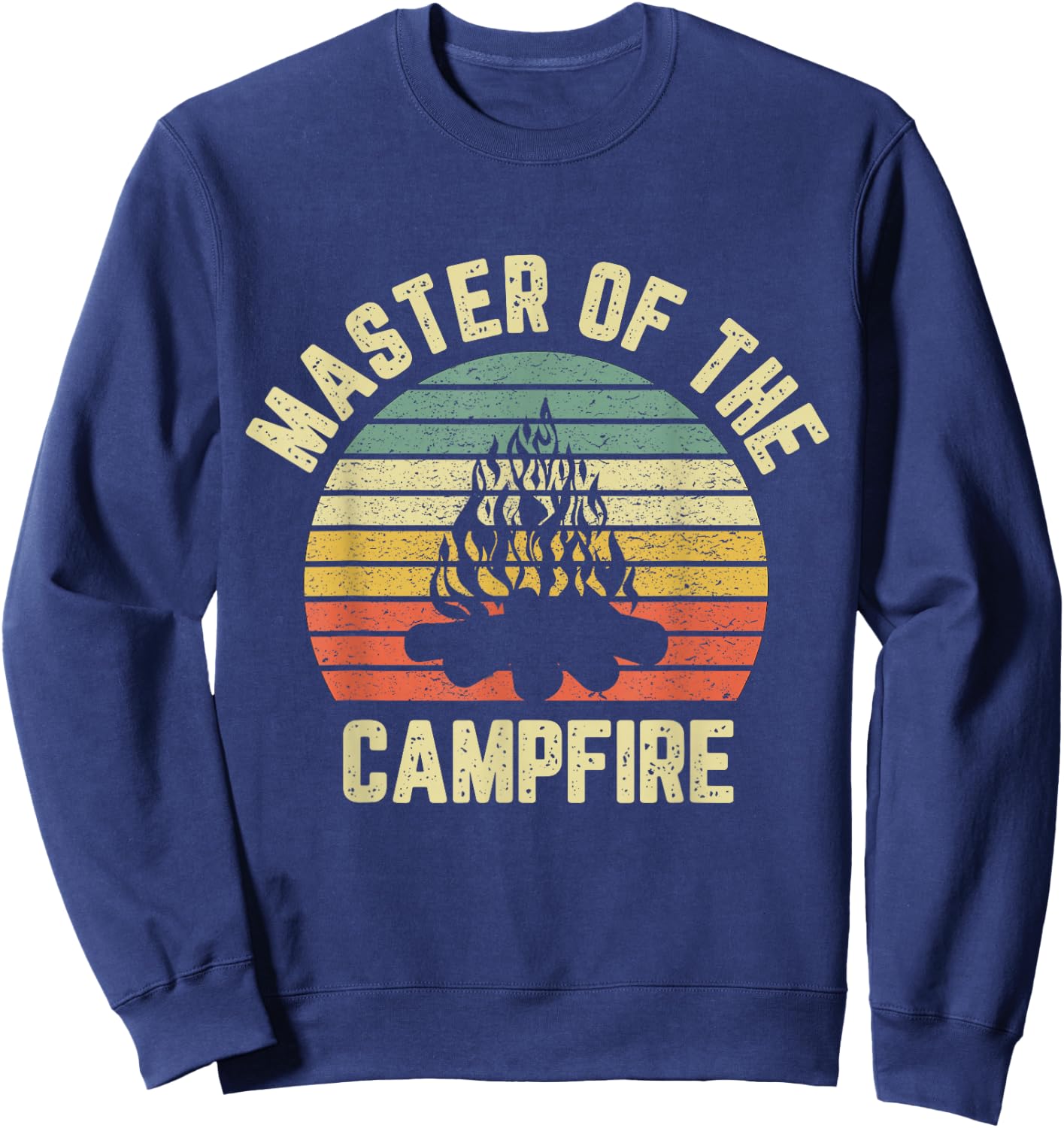 Master of the Campfire Camping Shirt Vintage Camper Sweatshirt - Sweatshirt | Navy