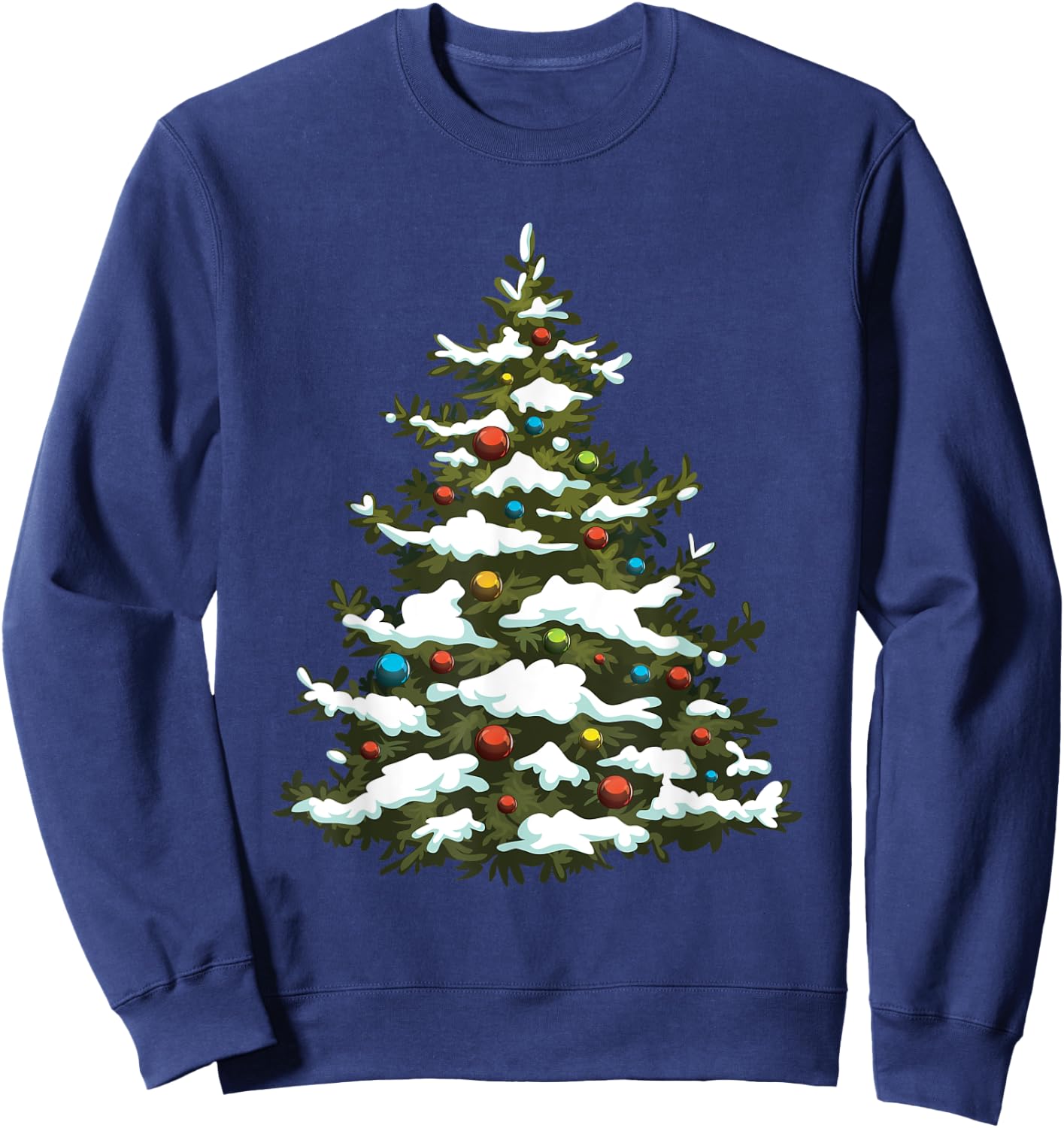 Christmas Tree Pine Snow Winter Holiday Cool X-Mas Gifts Sweatshirt - Sweatshirt | Navy