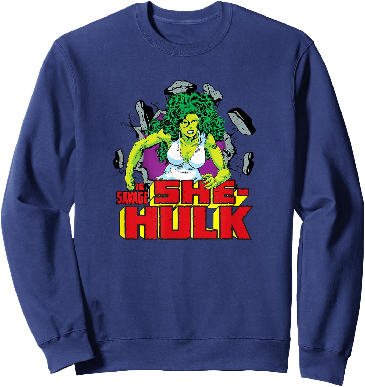 Marvel The Savage She-Hulk Retro Comic Sweatshirt - Sweatshirt | Navy
