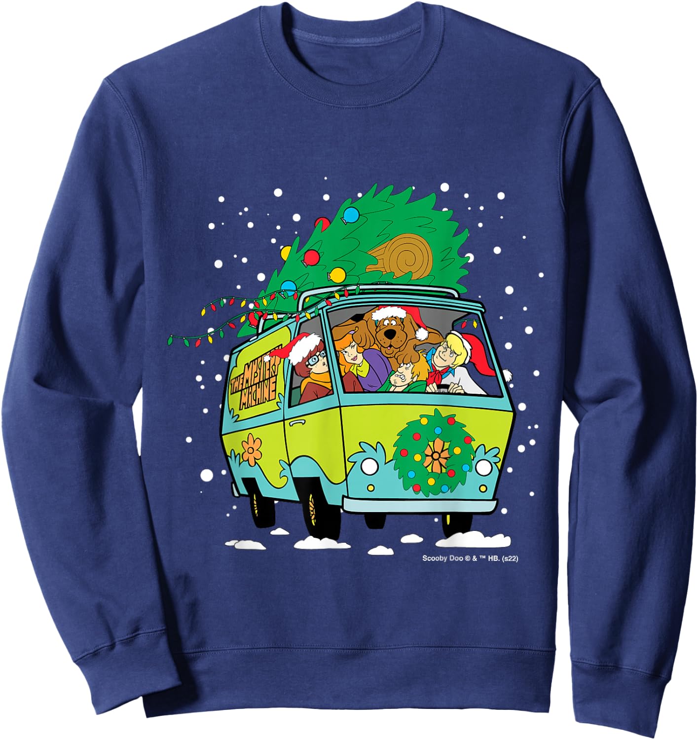 Scooby Doo Christmas Mystery Machine Sweatshirt - Sweatshirt | Navy