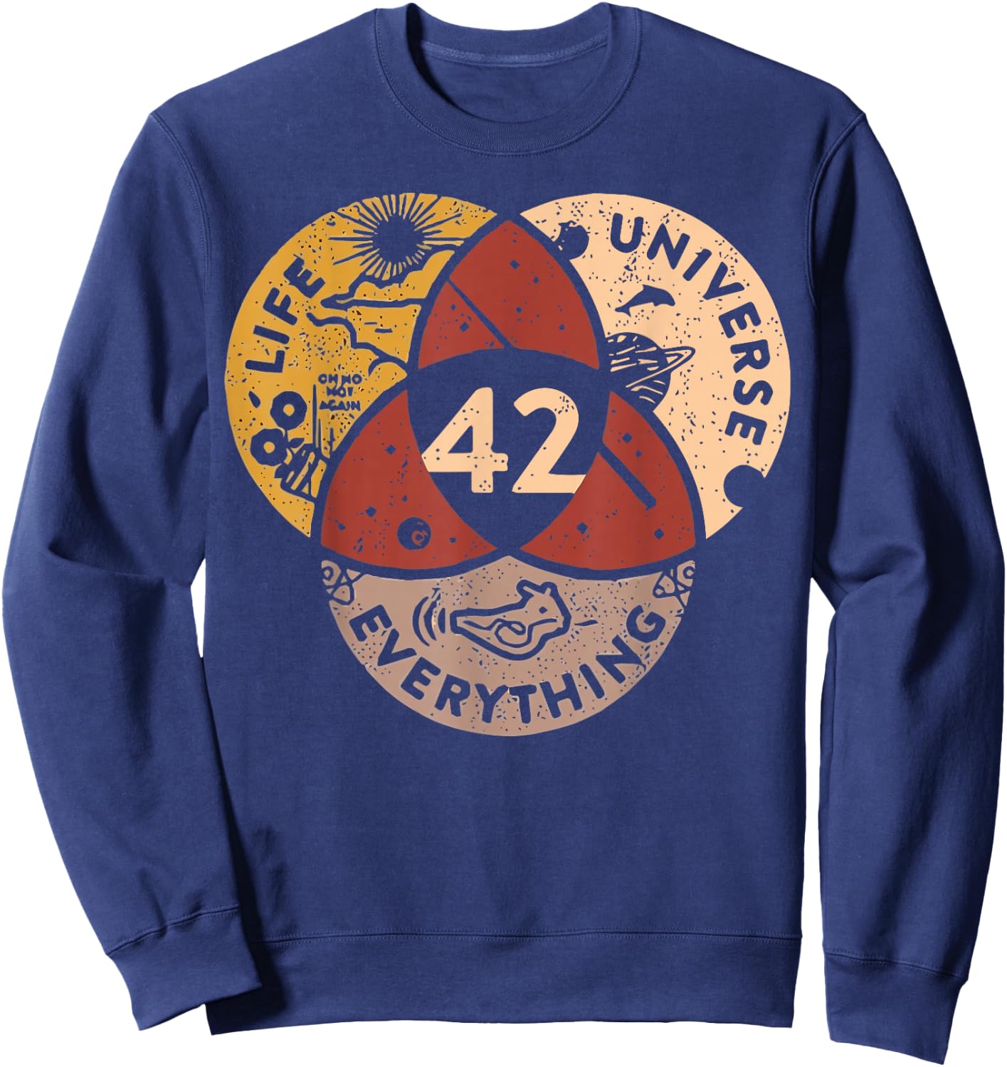 Life Universe Everything 42 Answer to Life Sweatshirt - Sweatshirt | Navy
