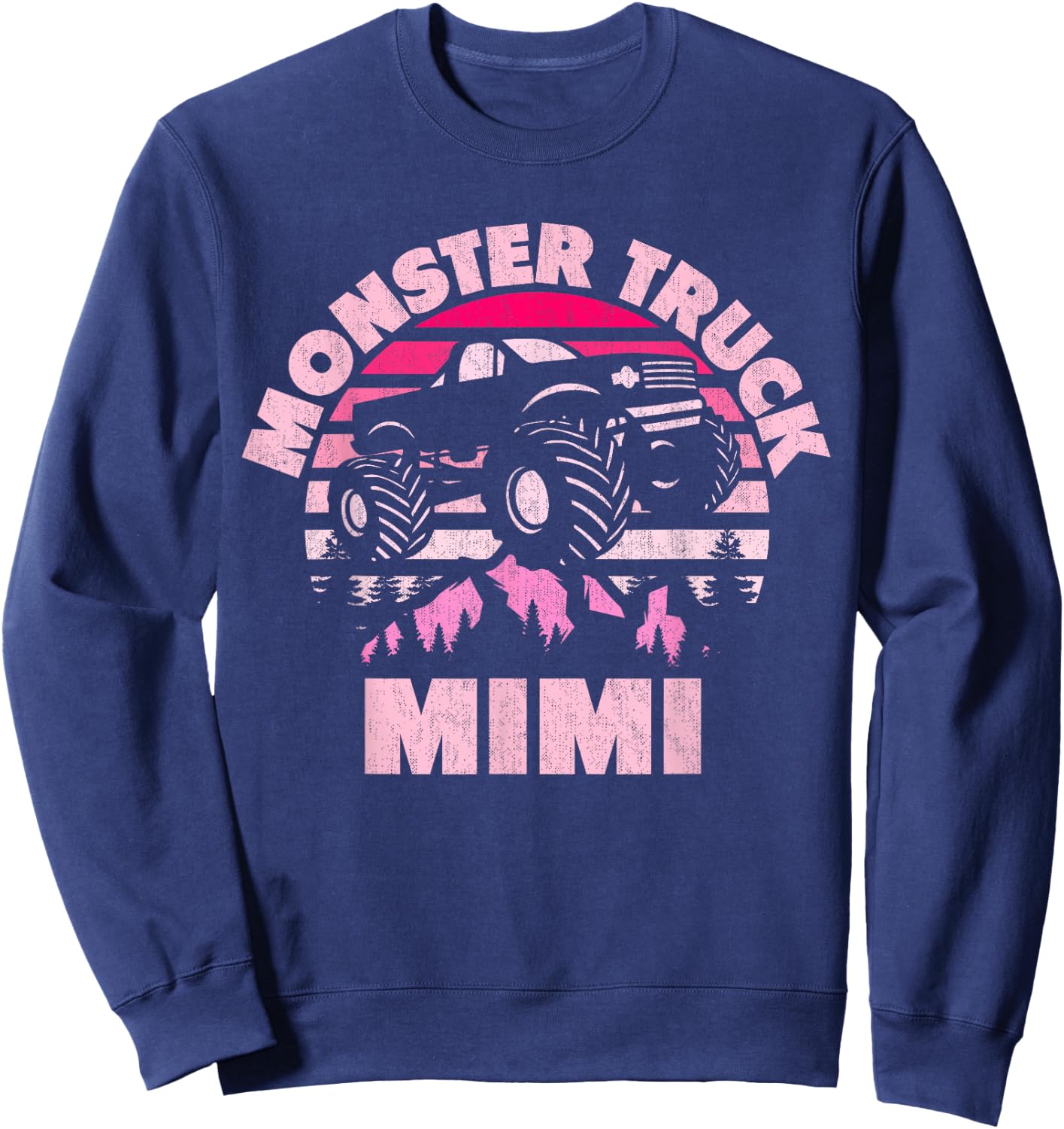Monster Truck Mimi Matching Family Monster Truck Grandma Sweatshirt - Sweatshirt | Navy