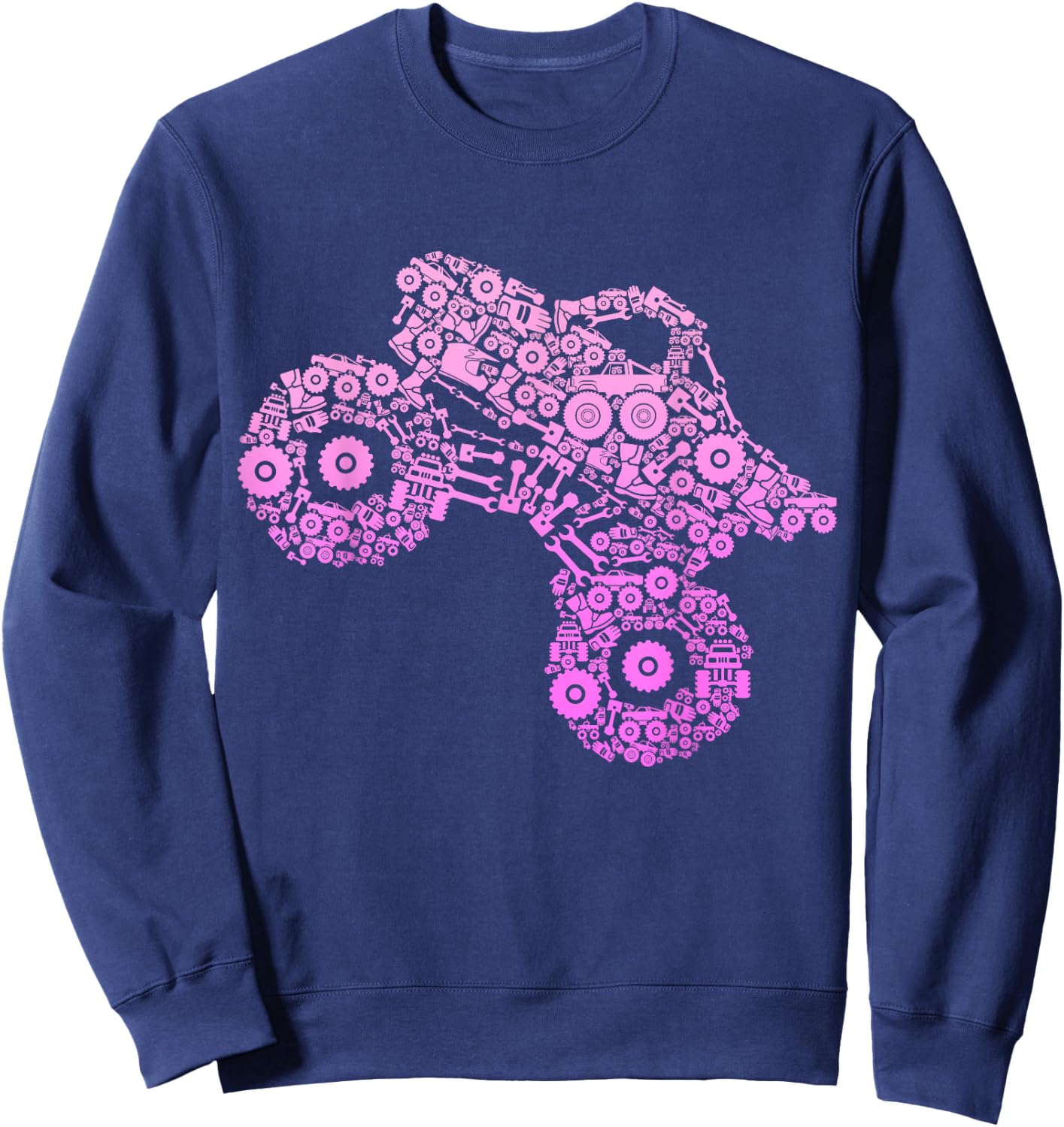 Monster Truck Girls Women Sweatshirt - Sweatshirt | Navy