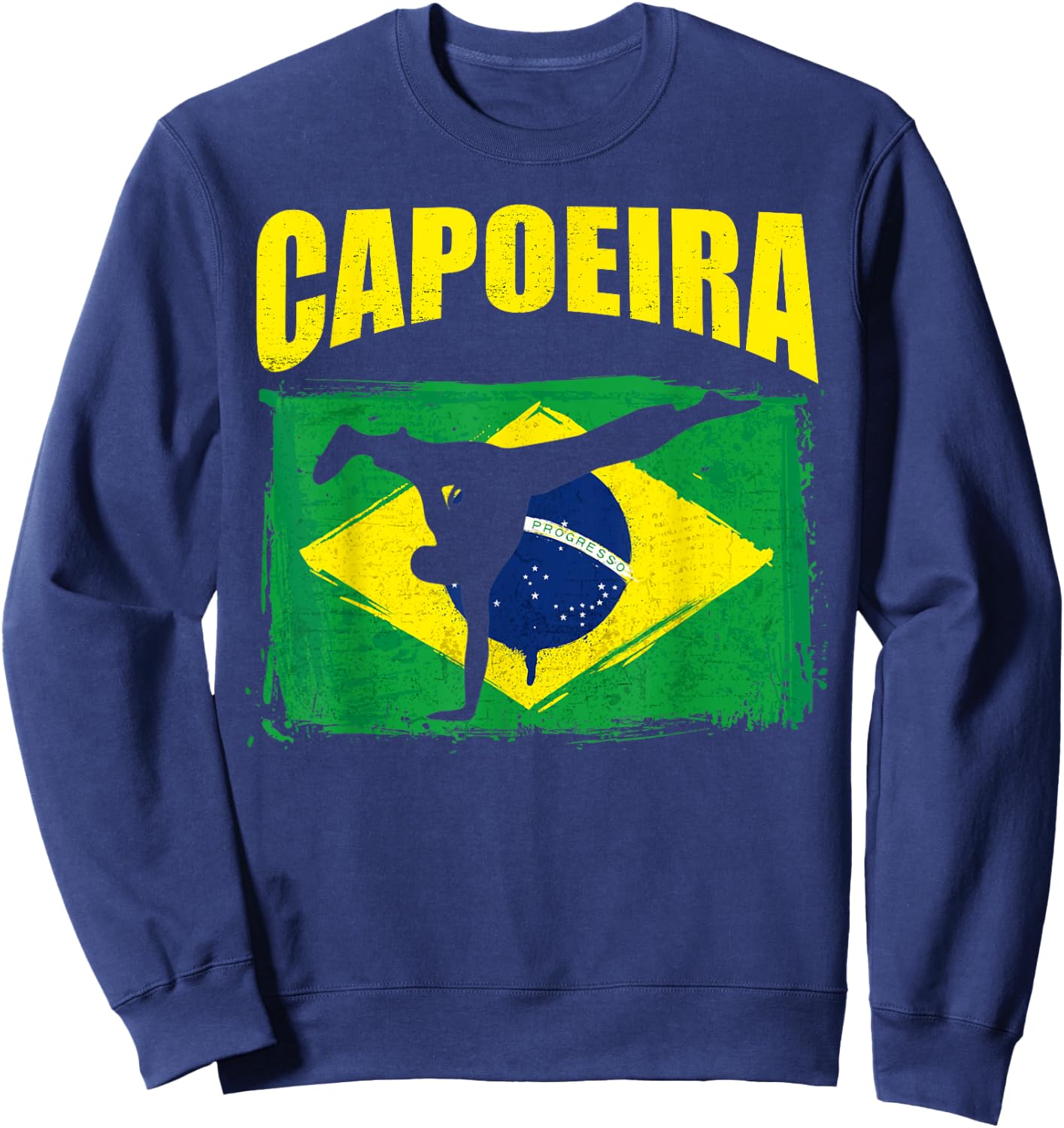 Capoeira Brazilian Flag Brazil Bride Martial Art Dance Sweatshirt - Sweatshirt | Navy