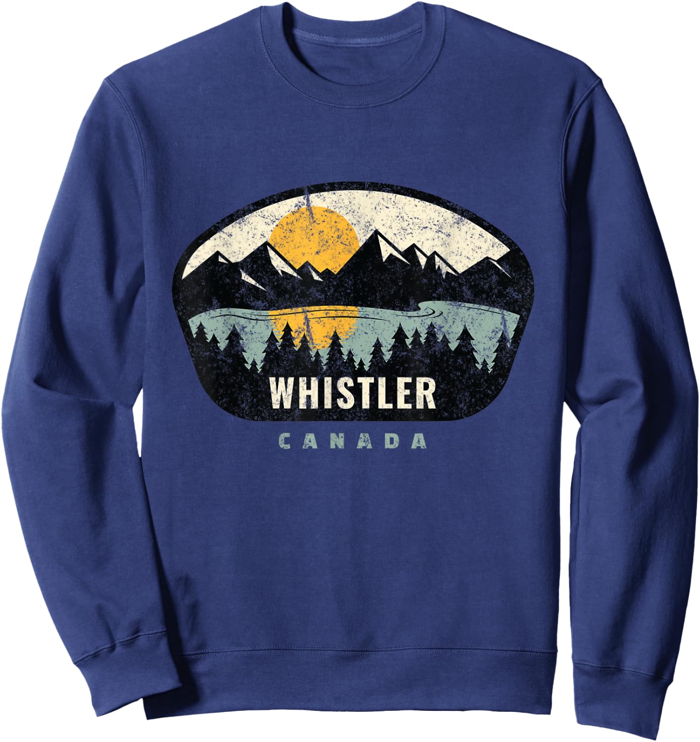 Whistler Canada, BC Canada Vacation Souvenir Sweatshirt - Sweatshirt | Navy
