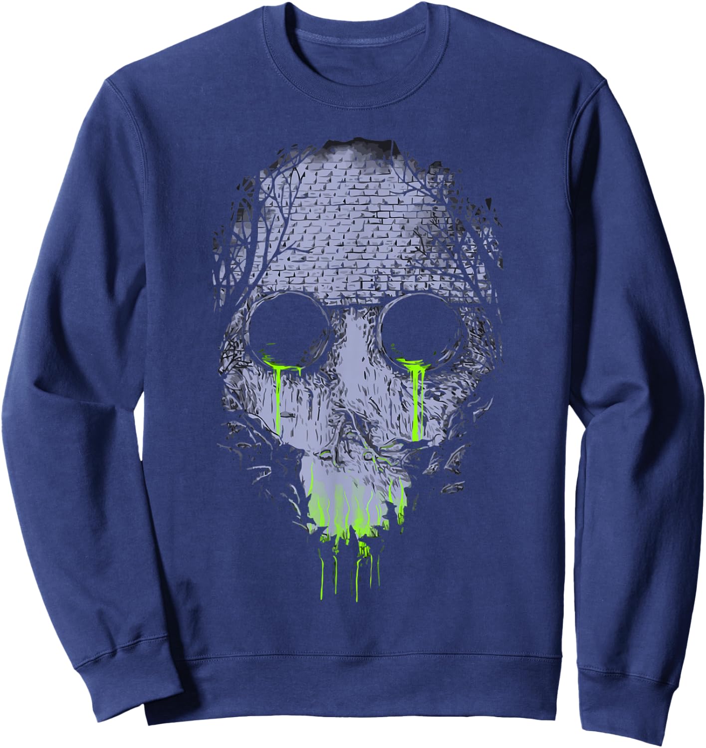 I Love Toxic Skull Waste Protect nature Sweatshirt - Sweatshirt | Navy