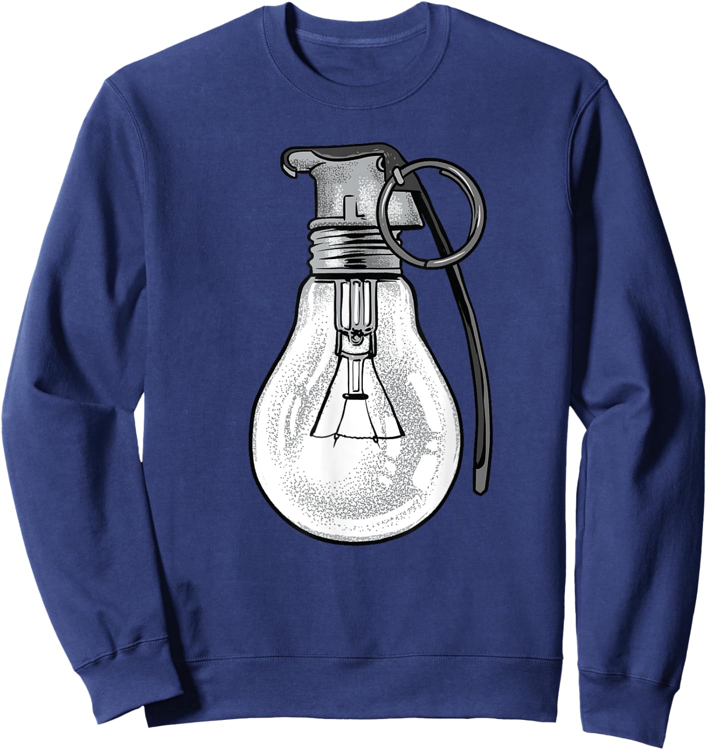 Grenade Shirt Lightbulb Grenade Powerful Ideas Electrician Sweatshirt - Sweatshirt | Navy