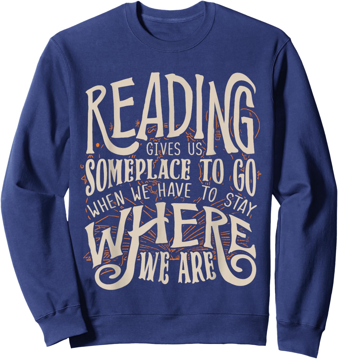 Book Lover Librarian Bookworm Reading Club Reading Sweatshirt - Sweatshirt | Navy