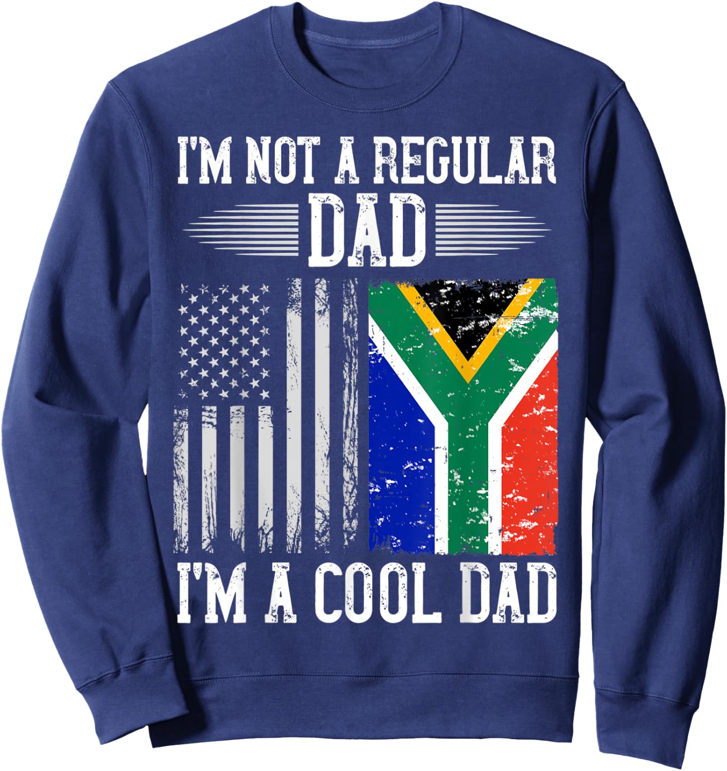 South African American Kenyan Roots Regular Dad Sweatshirt - Sweatshirt | Navy