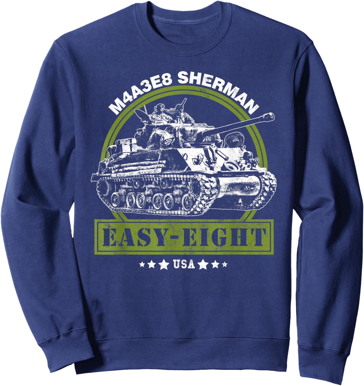 M4A3E8 Easy Eight Sherman WW2 Tank Sweatshirt - Sweatshirt | Navy