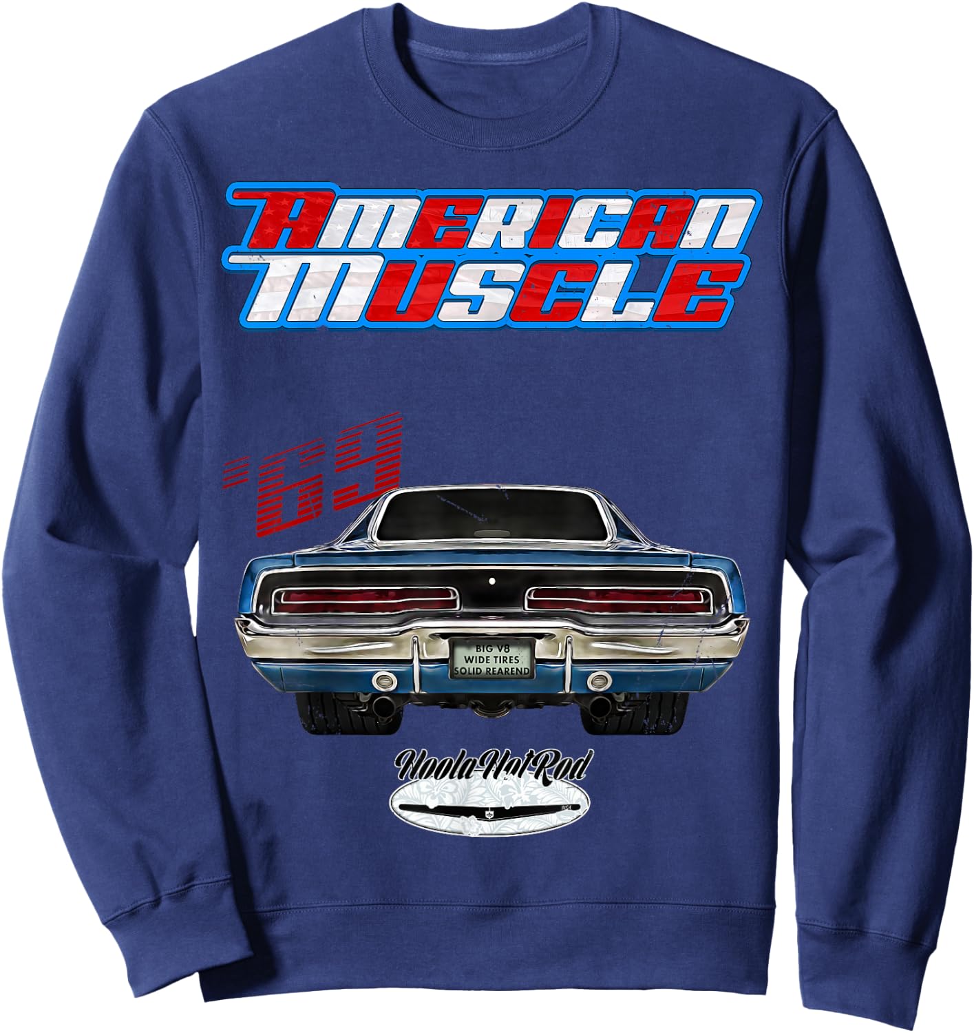 1969 Charger,Super Bee,Hot Rod,Muscle Car,Magnum,Wedge,R/T Sweatshirt - Sweatshirt | Navy