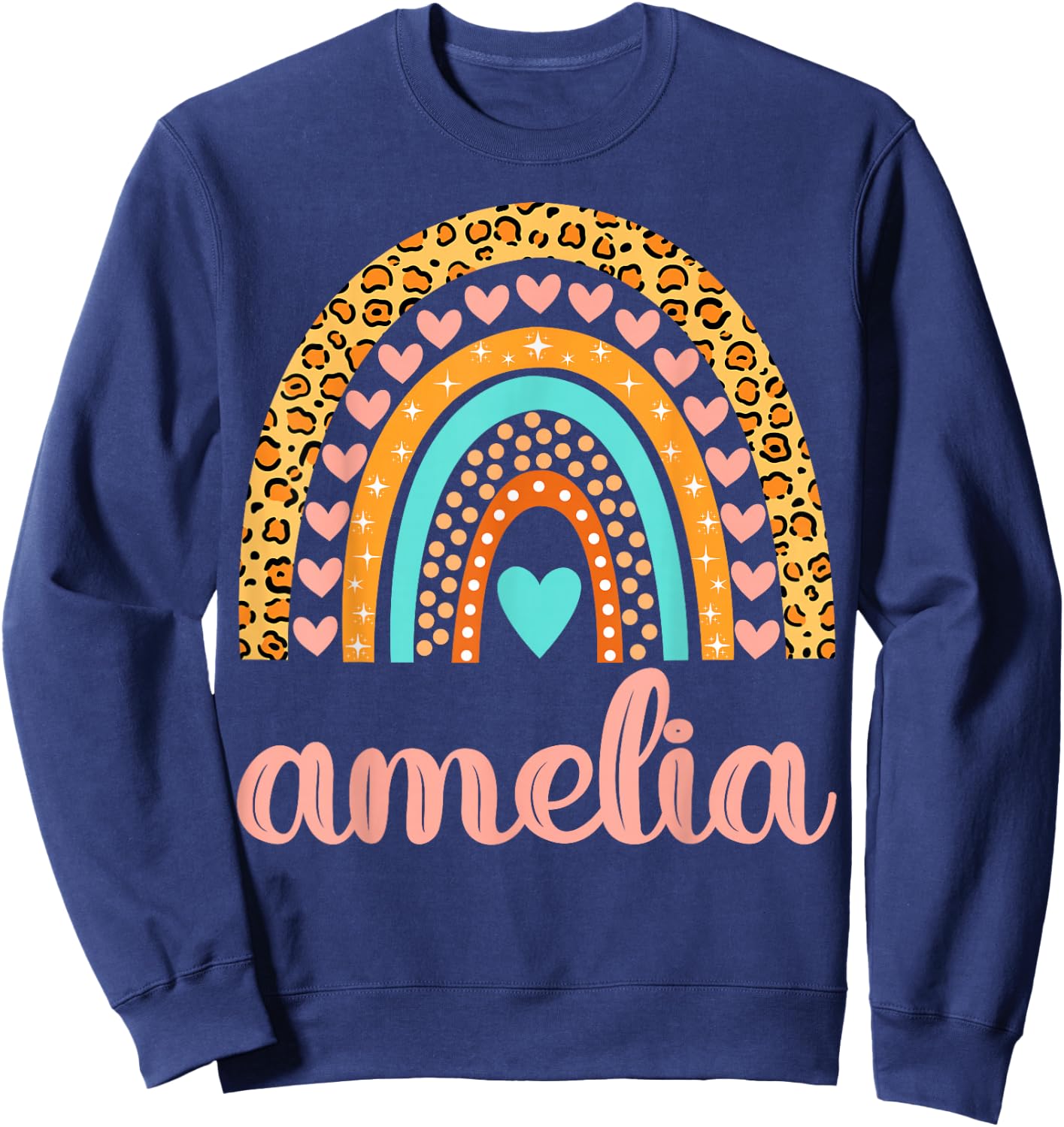 Amelia Amelia Name Birthday Shirt Gift Sweatshirt - Sweatshirt | Navy