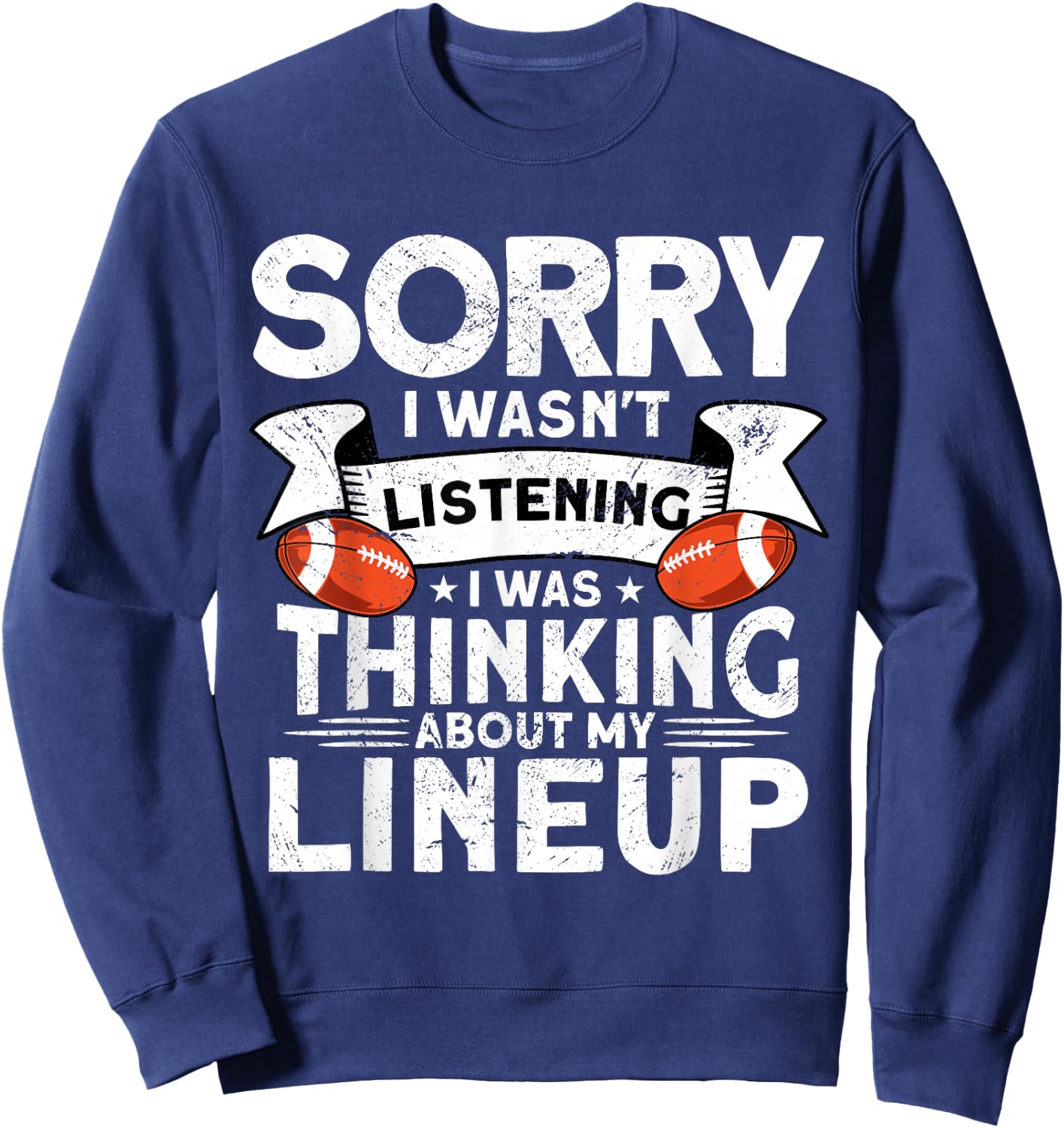 Funny Fantasy Football Player Outfit - Fantasy Football Sweatshirt - Sweatshirt | Navy