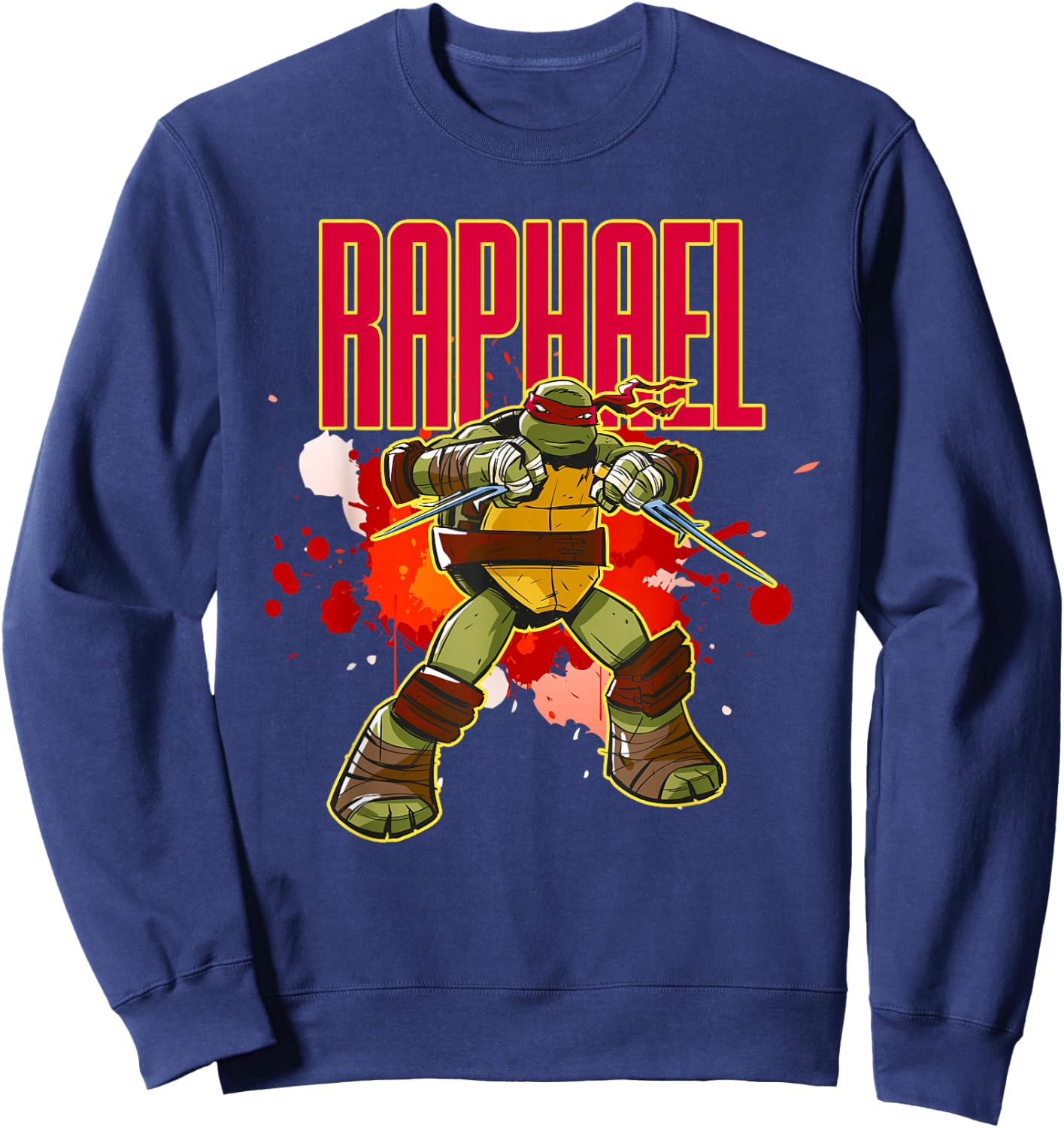 Raphael - Red Splatter Paint Sweatshirt - Sweatshirt | Navy
