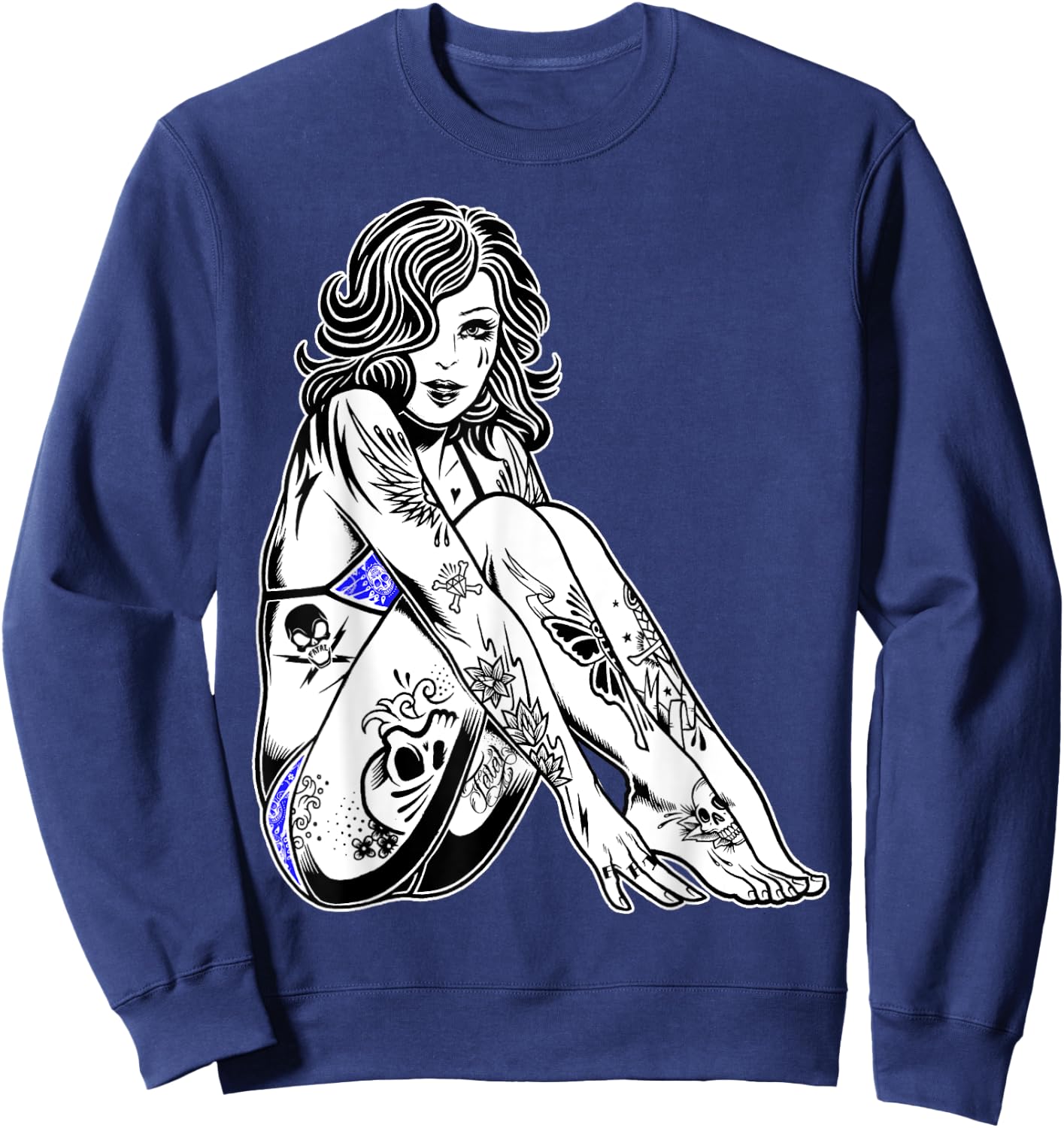 Pin Up Sweatshirt - Sweatshirt | Navy