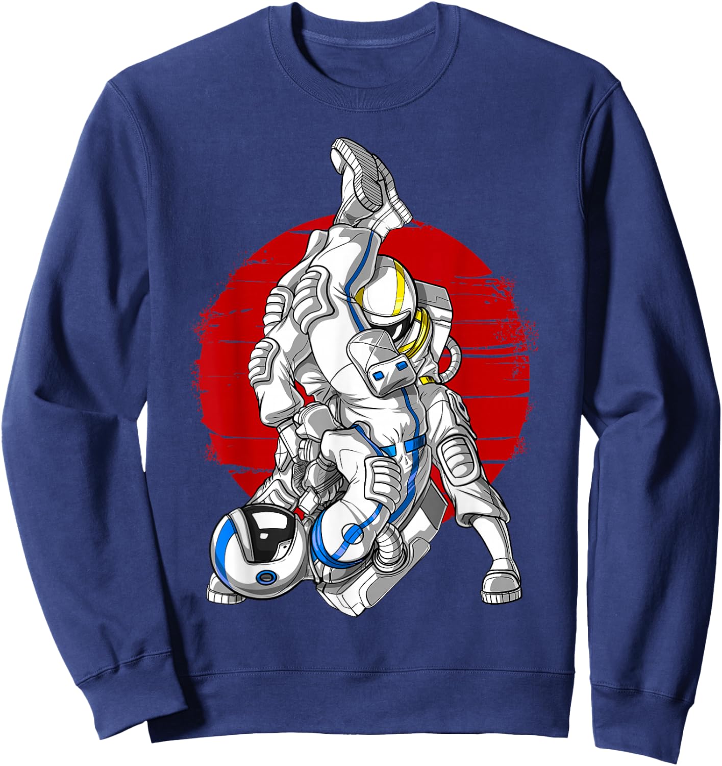 Astronaut Jiu-Jitsu Judo BJJ Martial Arts Ground Fighting Sweatshirt - Sweatshirt | Navy