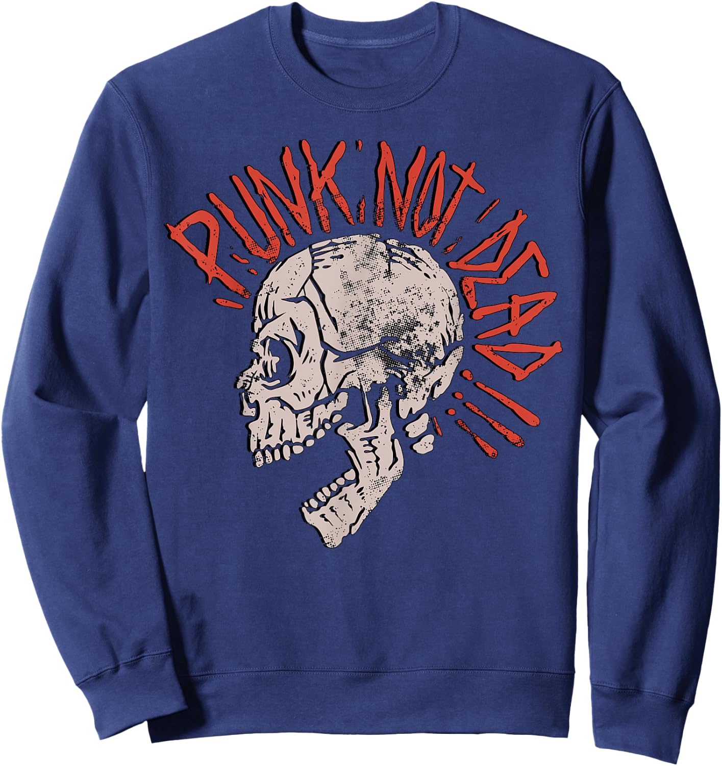 Punks Not Dead - Vintage Grunge - Punk is Not Dead - Rock Sweatshirt - Sweatshirt | Navy