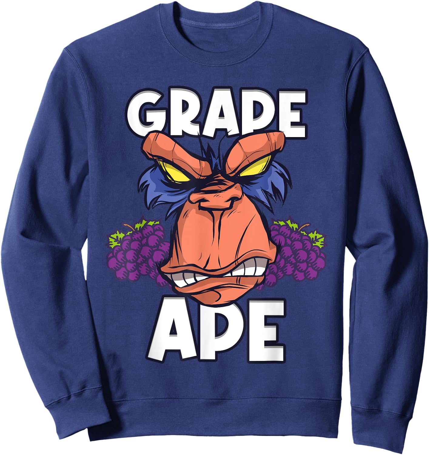 Grape Apes Grapes Sweatshirt - Sweatshirt | Navy