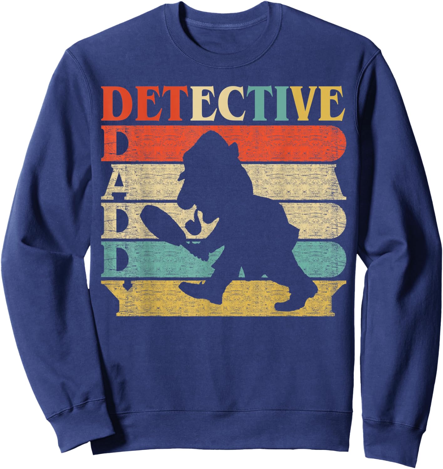 Retro Vintage Daddy Detective sherlock holmes Dad Sweatshirt - Sweatshirt | Navy