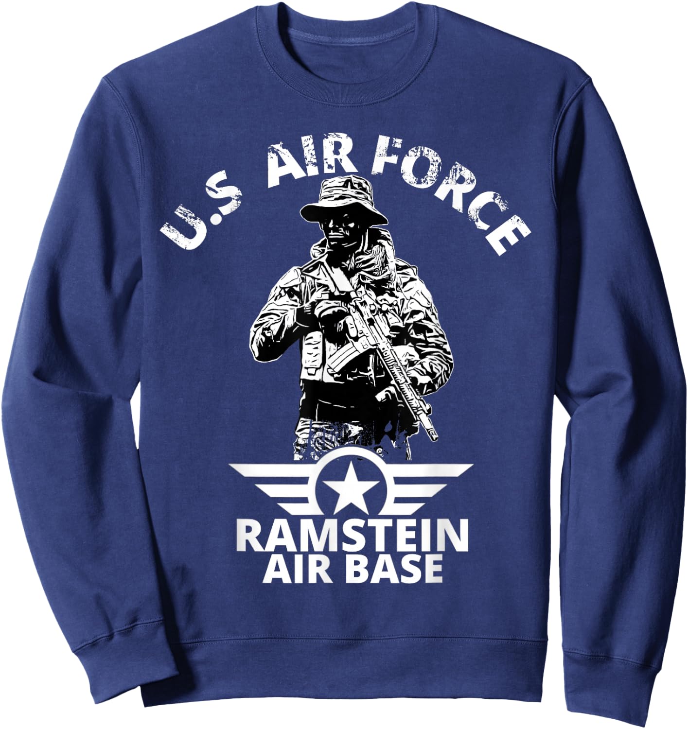 Ramstein Air Base American Army USAF Air Force Sweatshirt - Sweatshirt | Navy