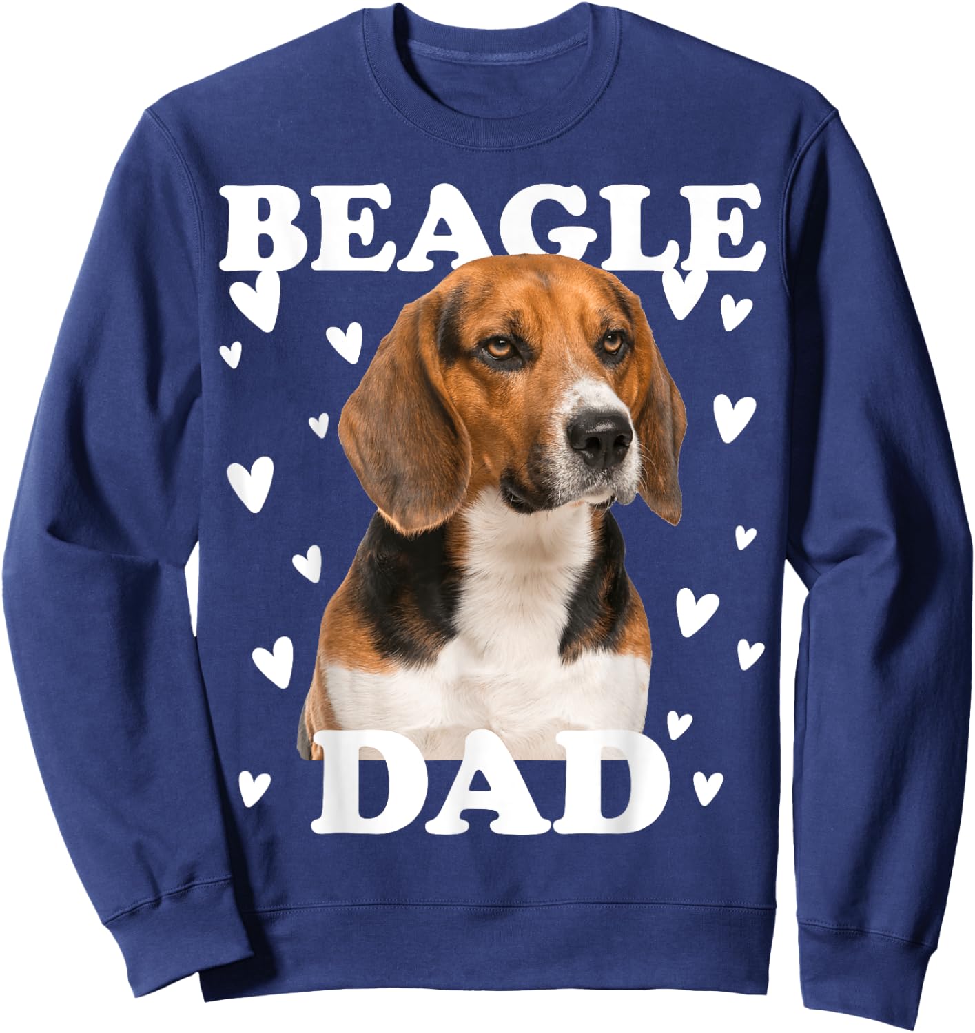 Beagle Dad Papa Daddy Pa Father for Father’s Day Sweatshirt - Sweatshirt | Navy
