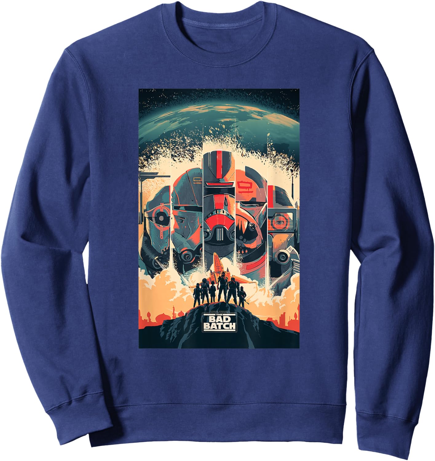 Star Wars The Bad Batch Clone Force 99 Series Poster Sweatshirt - Sweatshirt | Navy