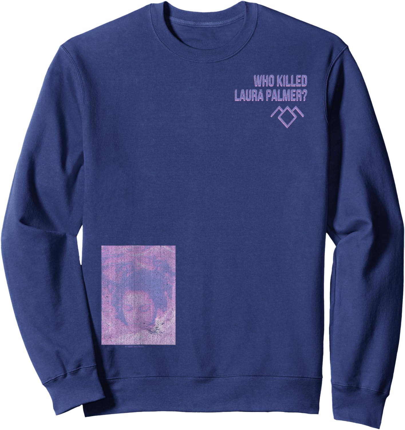 Twin Peaks Who Killed Laura Palmer Purple Peaks Sweatshirt - Sweatshirt | Navy