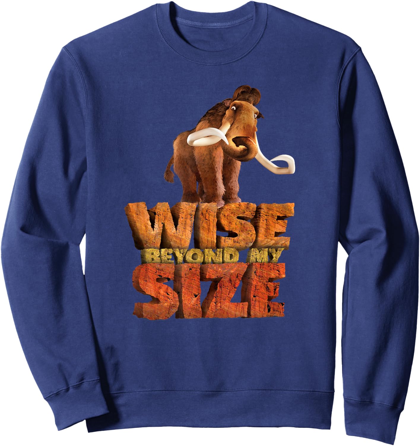 Ice Age Manny Mammoth Wise Beyond My Size Sweatshirt - Sweatshirt | Navy