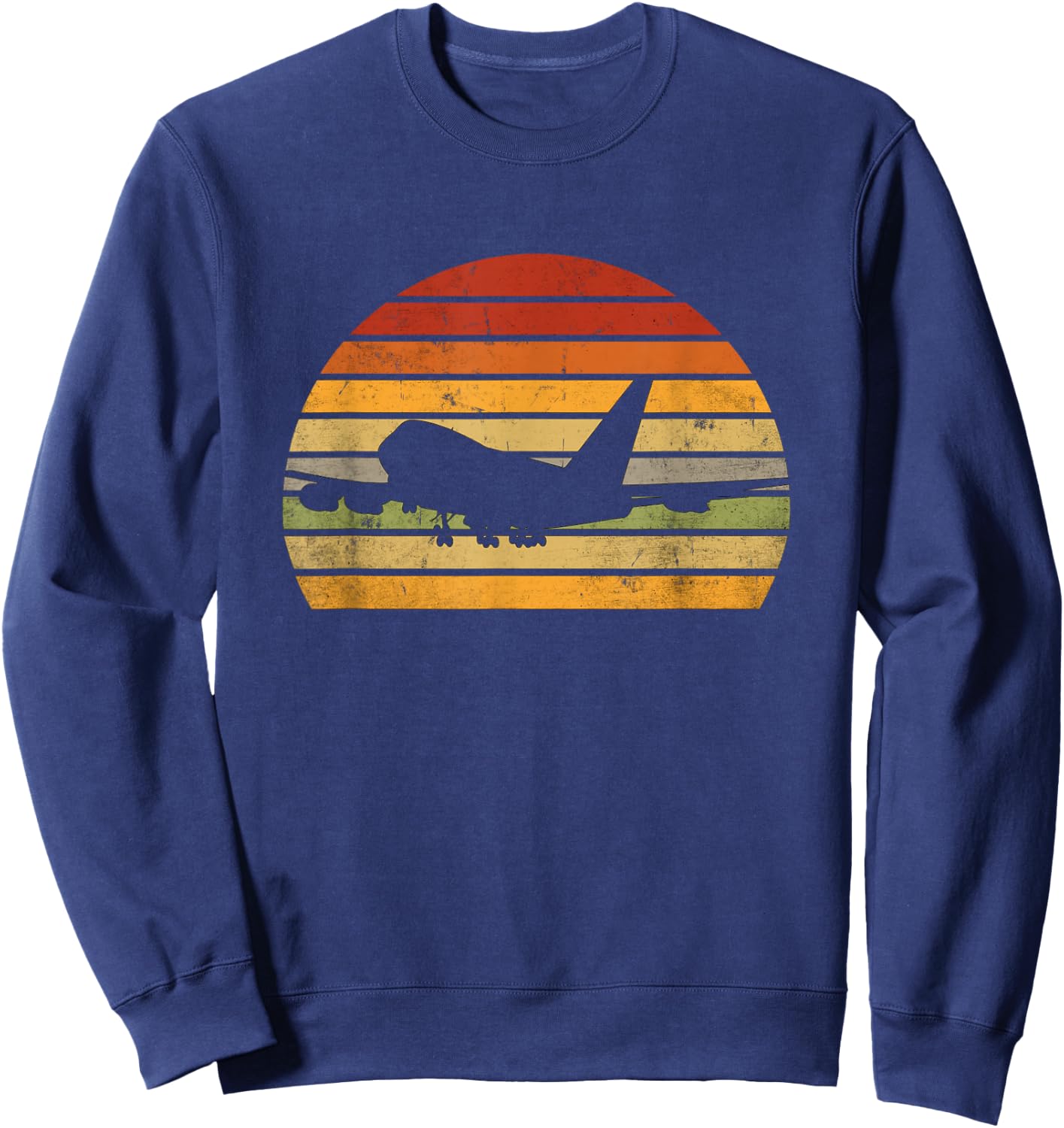 Vintage 747 Sunset Silhouette Sweatshirt - Sweatshirt | Navy