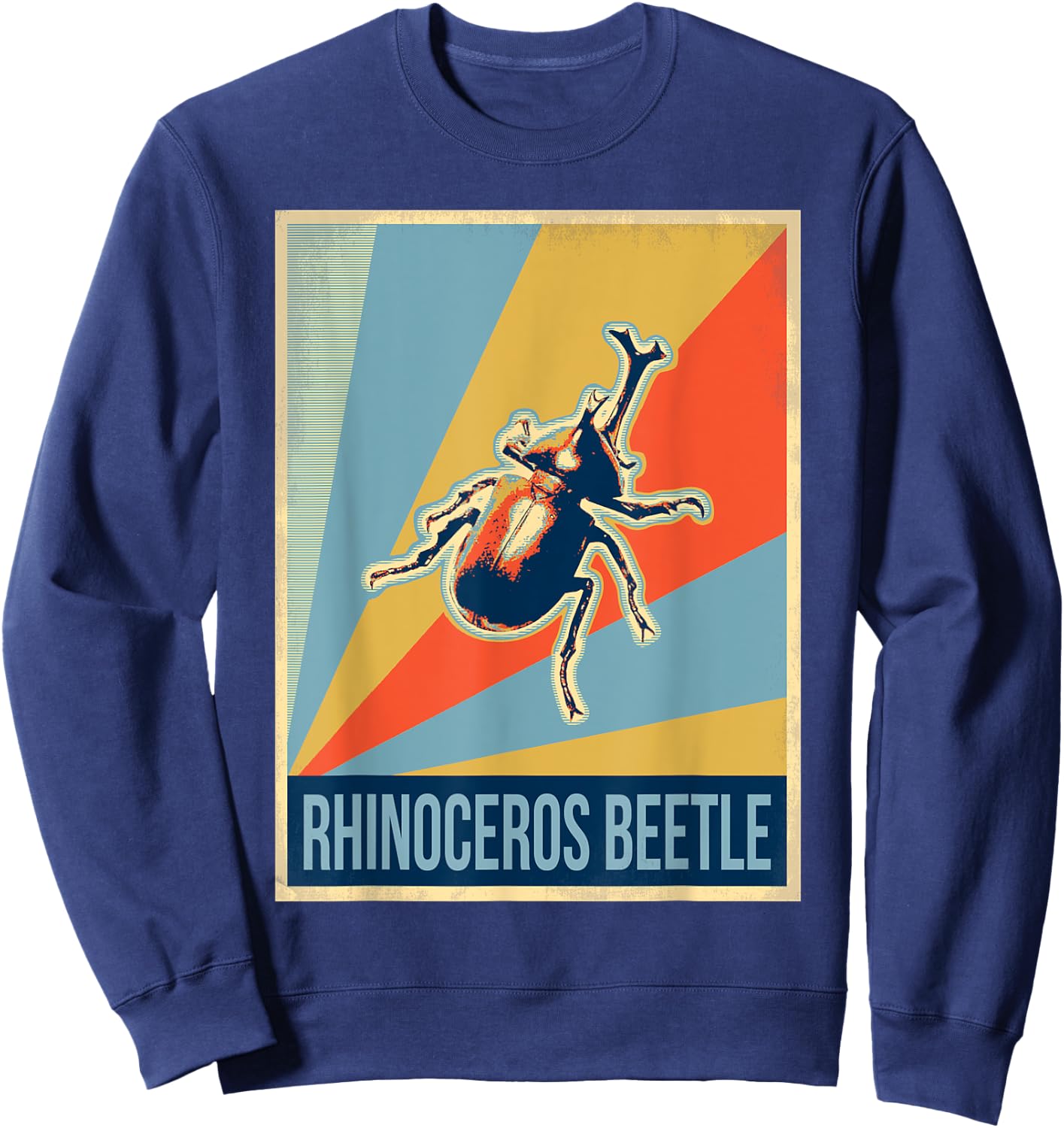 Vintage Rhinoceros Beetle T Shirt Sweatshirt - Sweatshirt | Navy