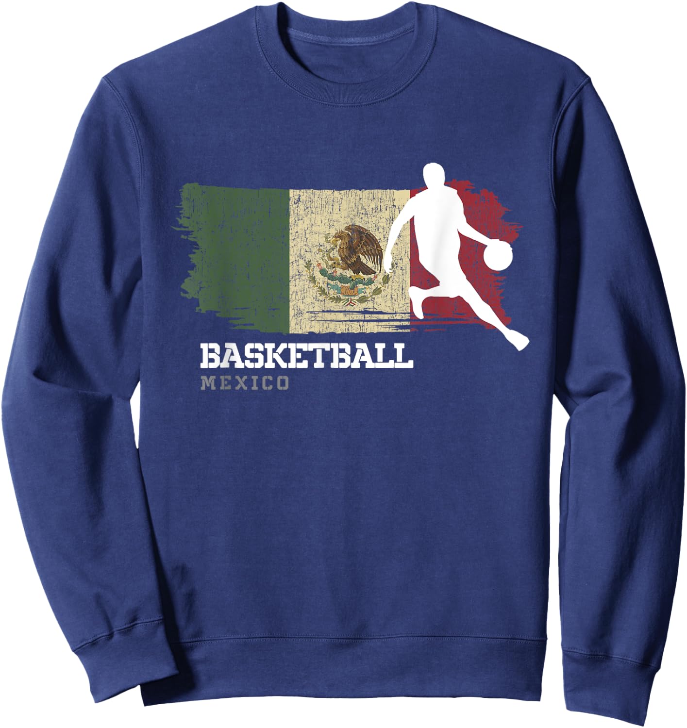 Mexico Basketball Team B-Ball Basketball Sweatshirt - Sweatshirt | Navy