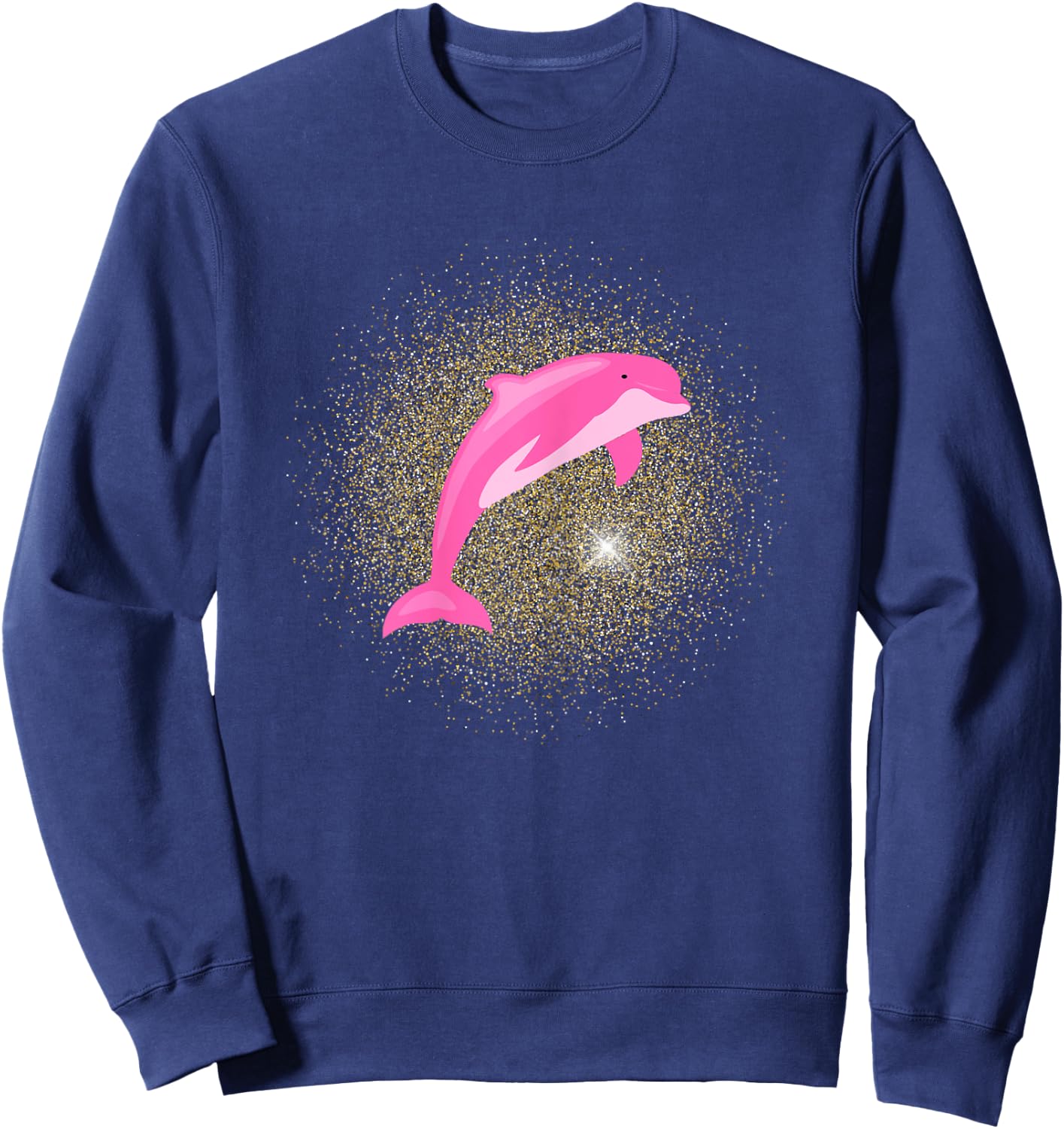 Dolphin Shirt Pink Lover Gift Girls Women Sweatshirt - Sweatshirt | Navy