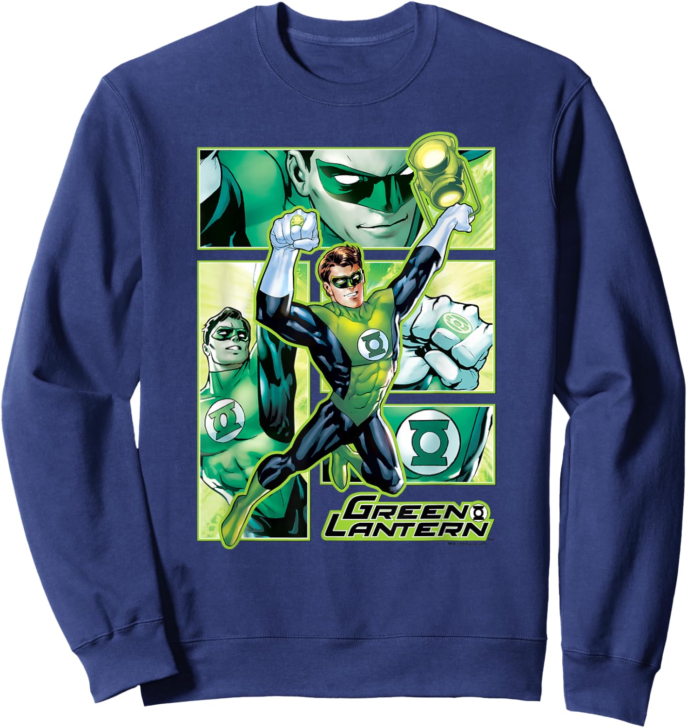 Green Lantern Panels Sweatshirt - Sweatshirt | Navy
