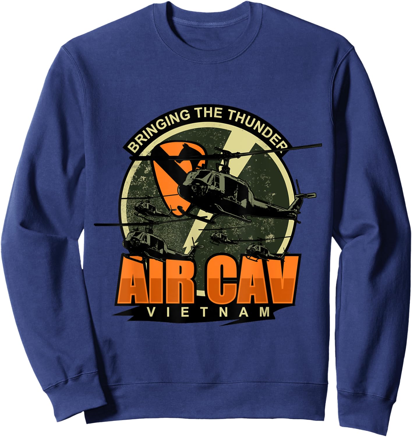 1st Air Cavalry Division Vietnam Veteran Veterans Day Xmas Sweatshirt - Sweatshirt | Navy